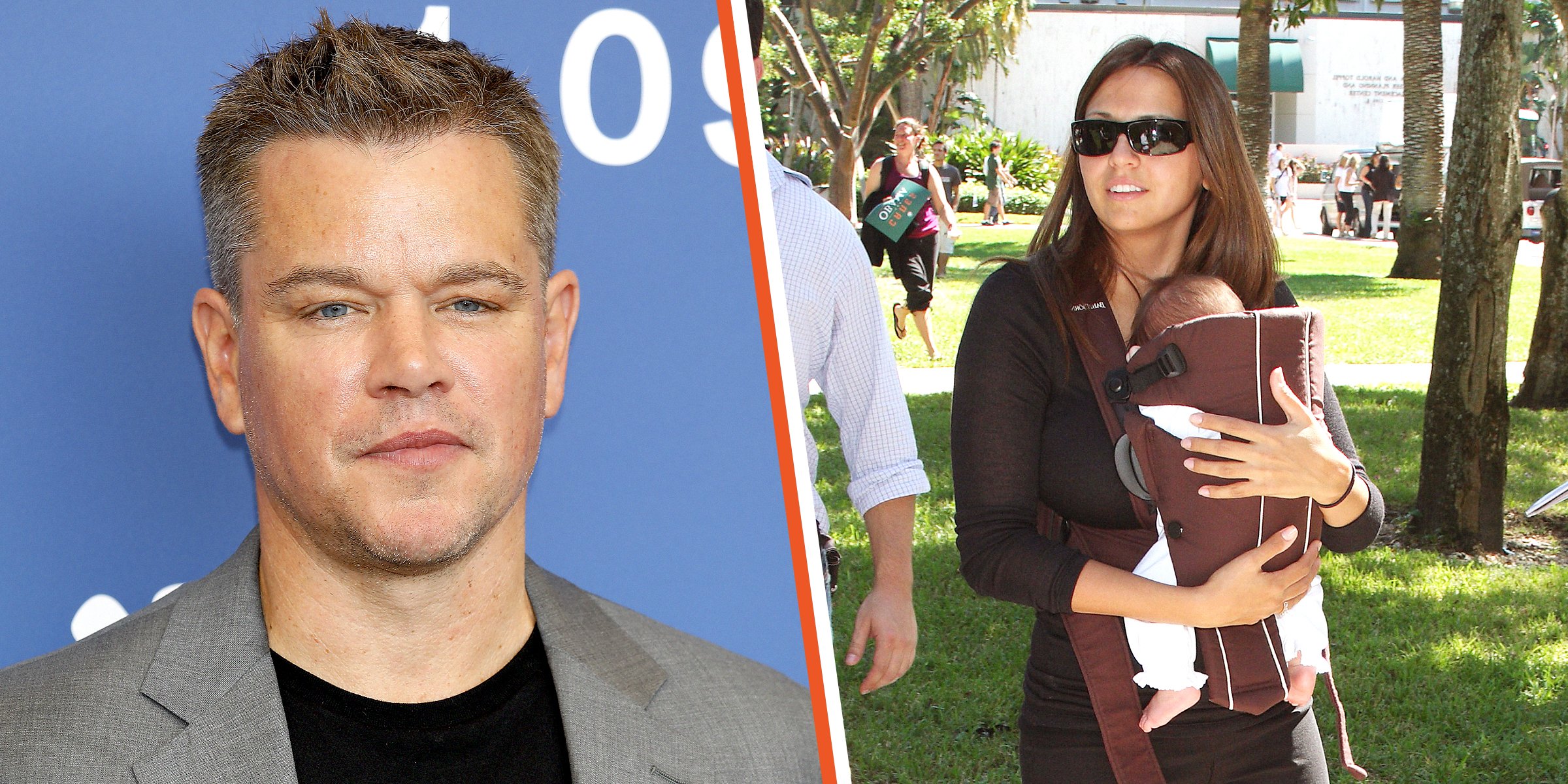 Luciana Bozán, Matt and Gia Damon | Source: Getty Images