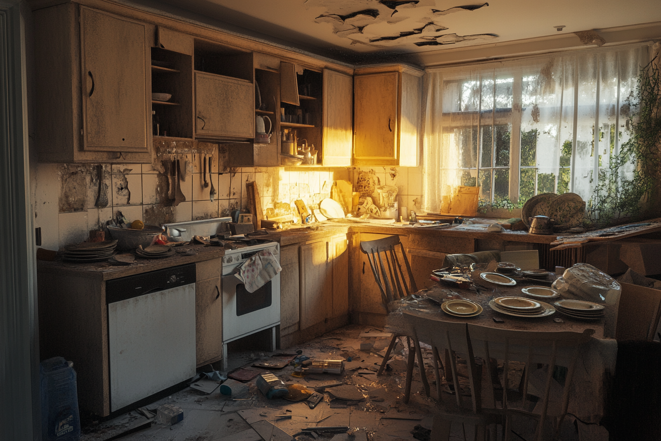 A kitchen in chaos | Source: Midjourney