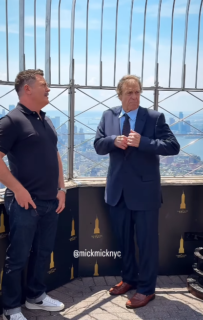 John Goodman and Nick Offerman at a promotional event for "Smurfs" on New York City, dated July 16, 2025 | Source: Instagram/mickmickncy