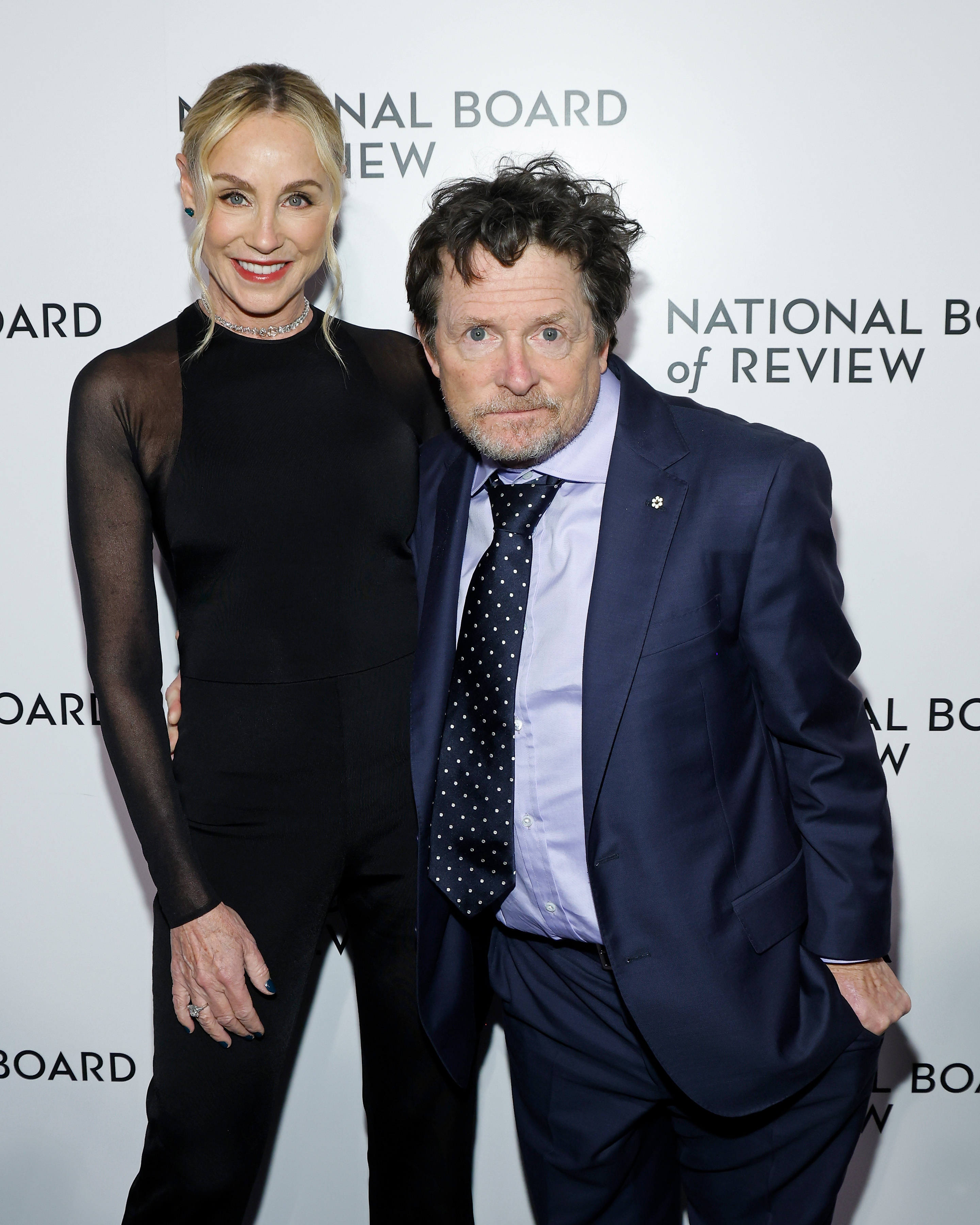 The actress and Michael J. Fox attend the 2024 National Board of Review Gala on January 11, 2024, in New York City. | Source: Getty Images