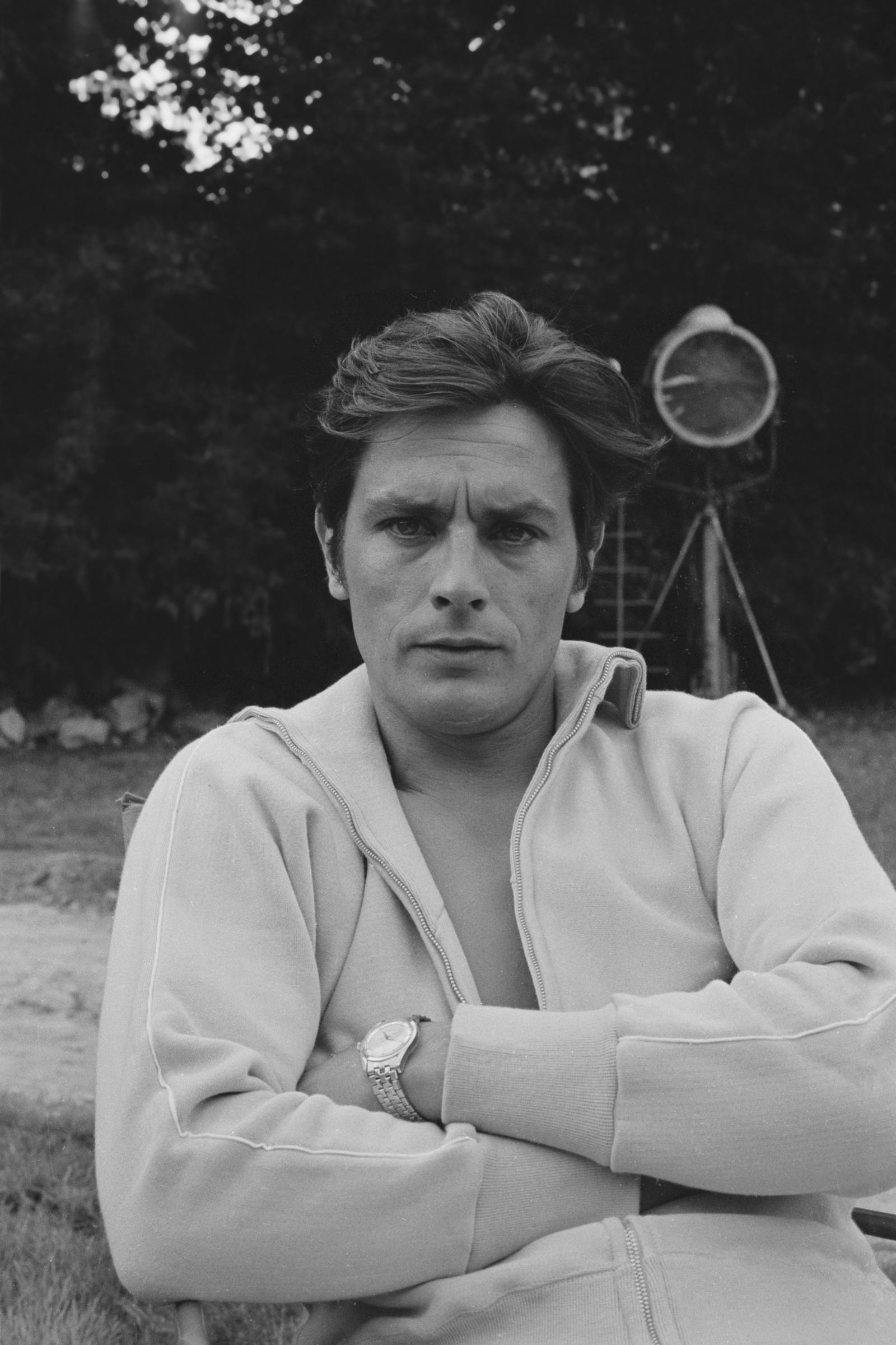 Portrait of Alain Delon at his home in Tancrou, Seine-et-Marne, France, on August 30, 1967 | Source: Getty Images