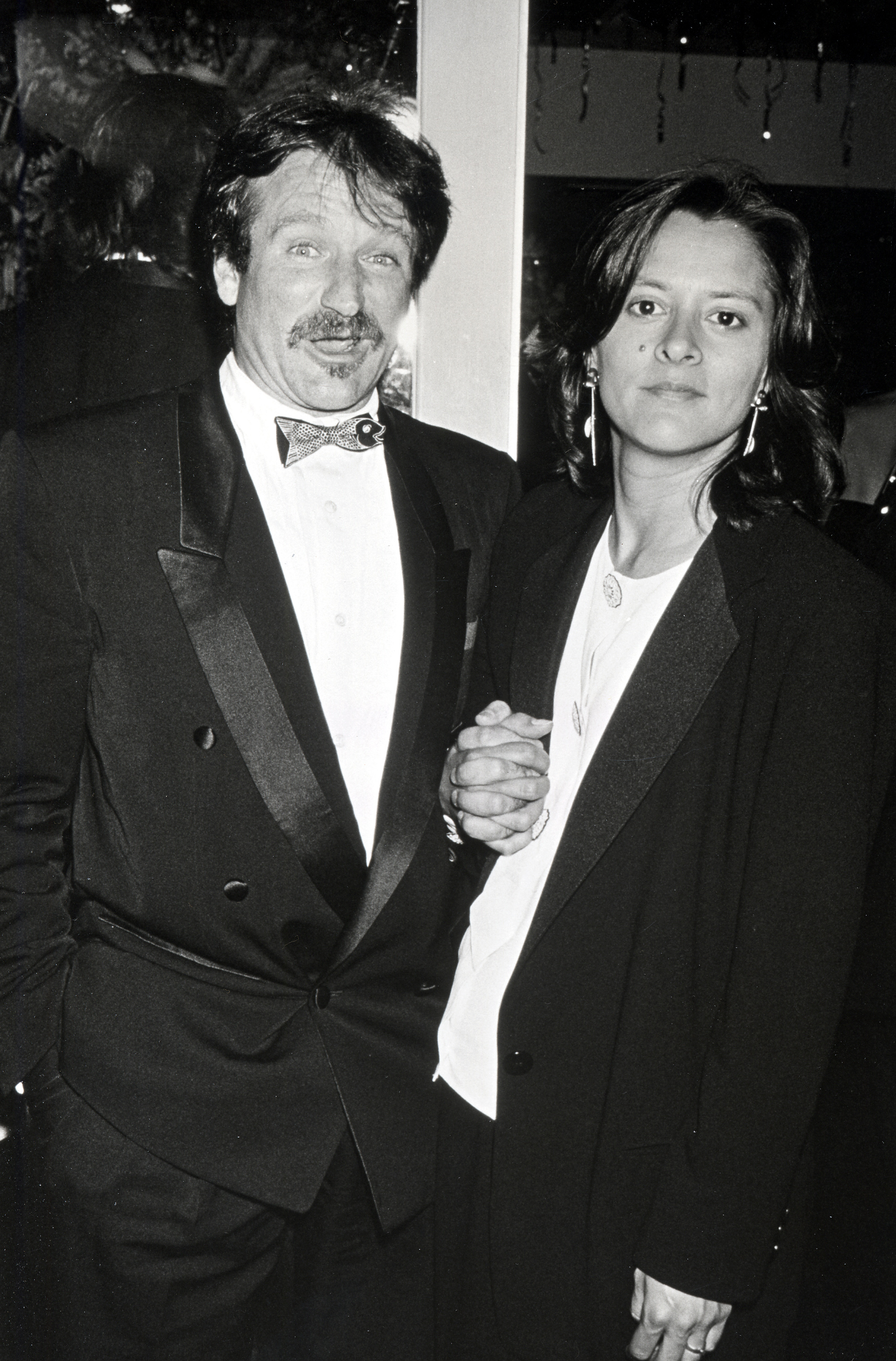 Robin Williams and Marsha Garces at Swifty Lazar's post Oscar party on March 29, 1989 | Source: Getty Images