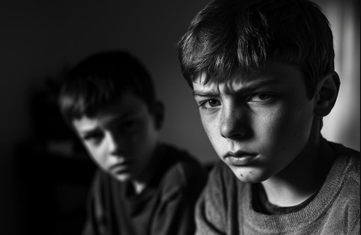 Two sullen boys | Source: Midjourney