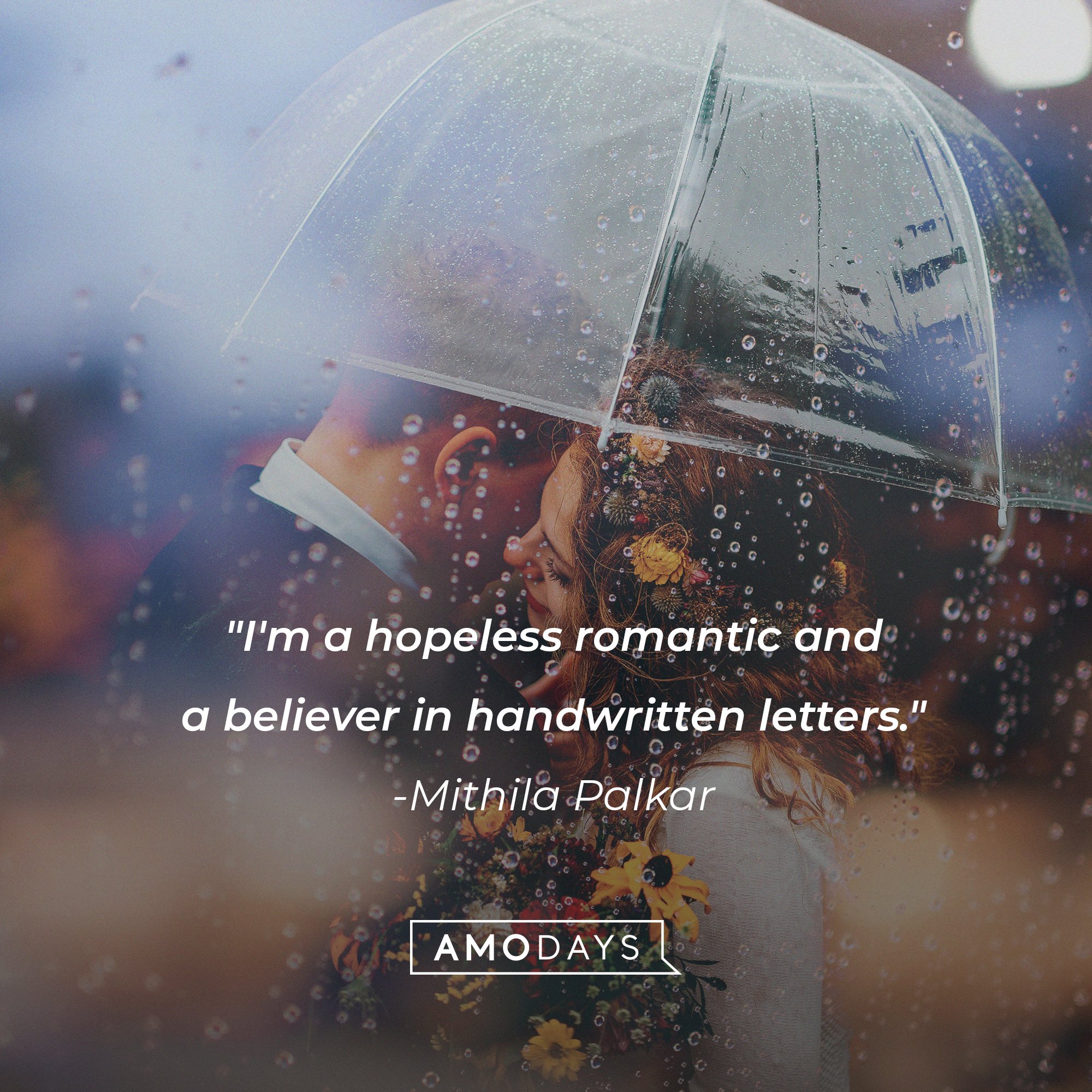 Mithila Palkar’s quote: "I'm a hopeless romantic and a believer in handwritten letters." | Image: AmoDays