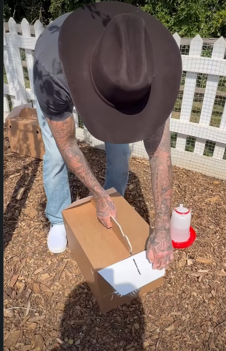 David Beckham unboxing his gifts | Source: Instagram/victoriabeckham