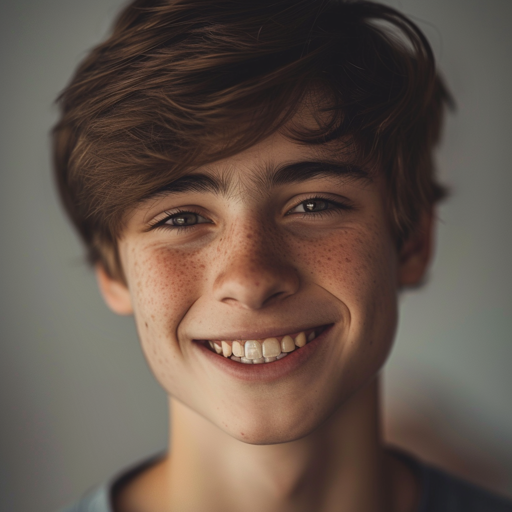 A smiling teenage boy | Source: Midjourney