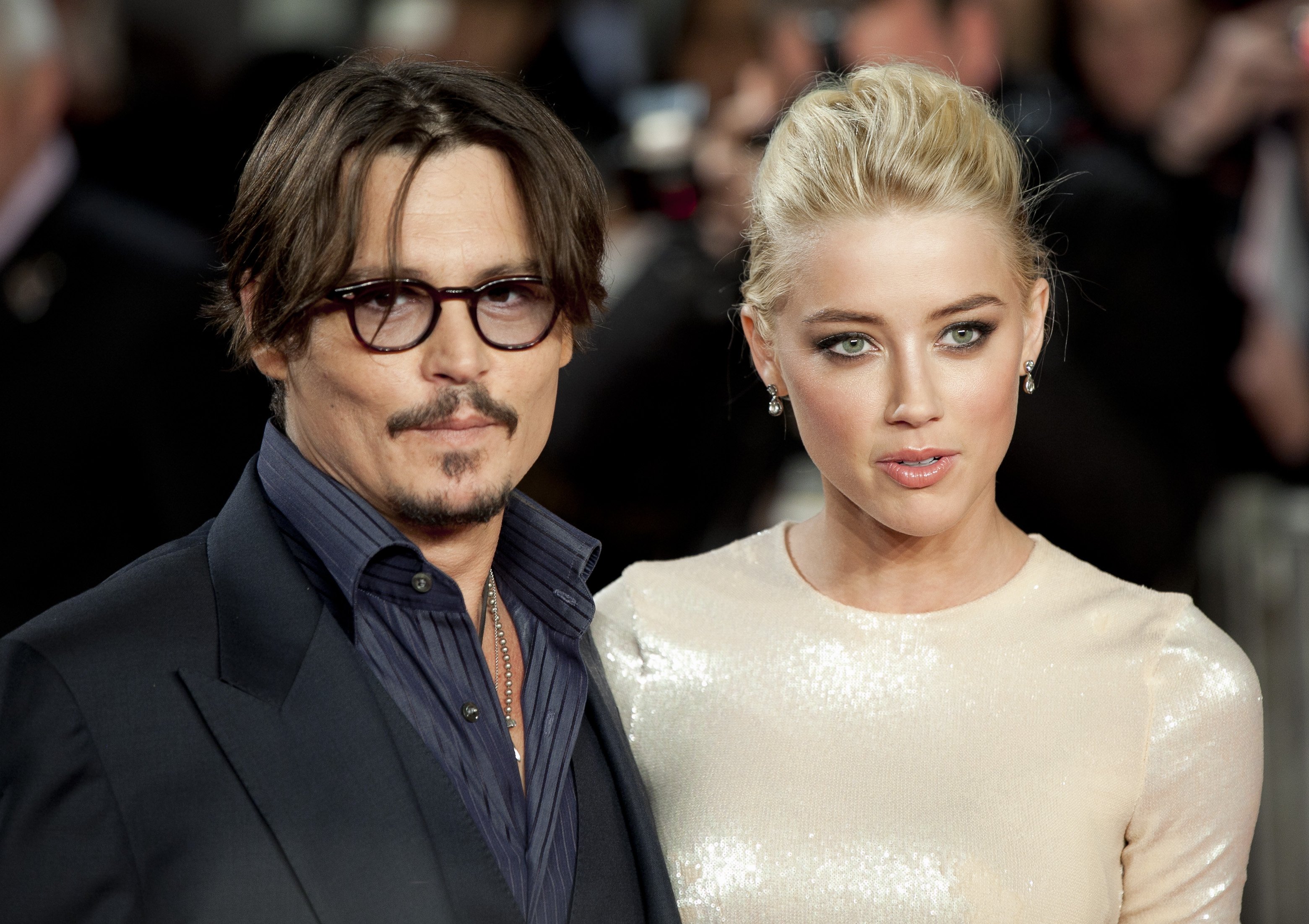 Johnny Depp and Amber Heard at the European premiere of "The Rum Diary" in Kensington, London, on November 3, 2011. | Source: Getty Images