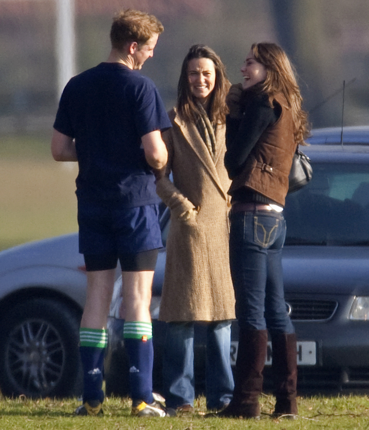 Prince William, Pippa and Kate Middleton seen on March 18, 2006, in Eton, England. | Source: Getty Images