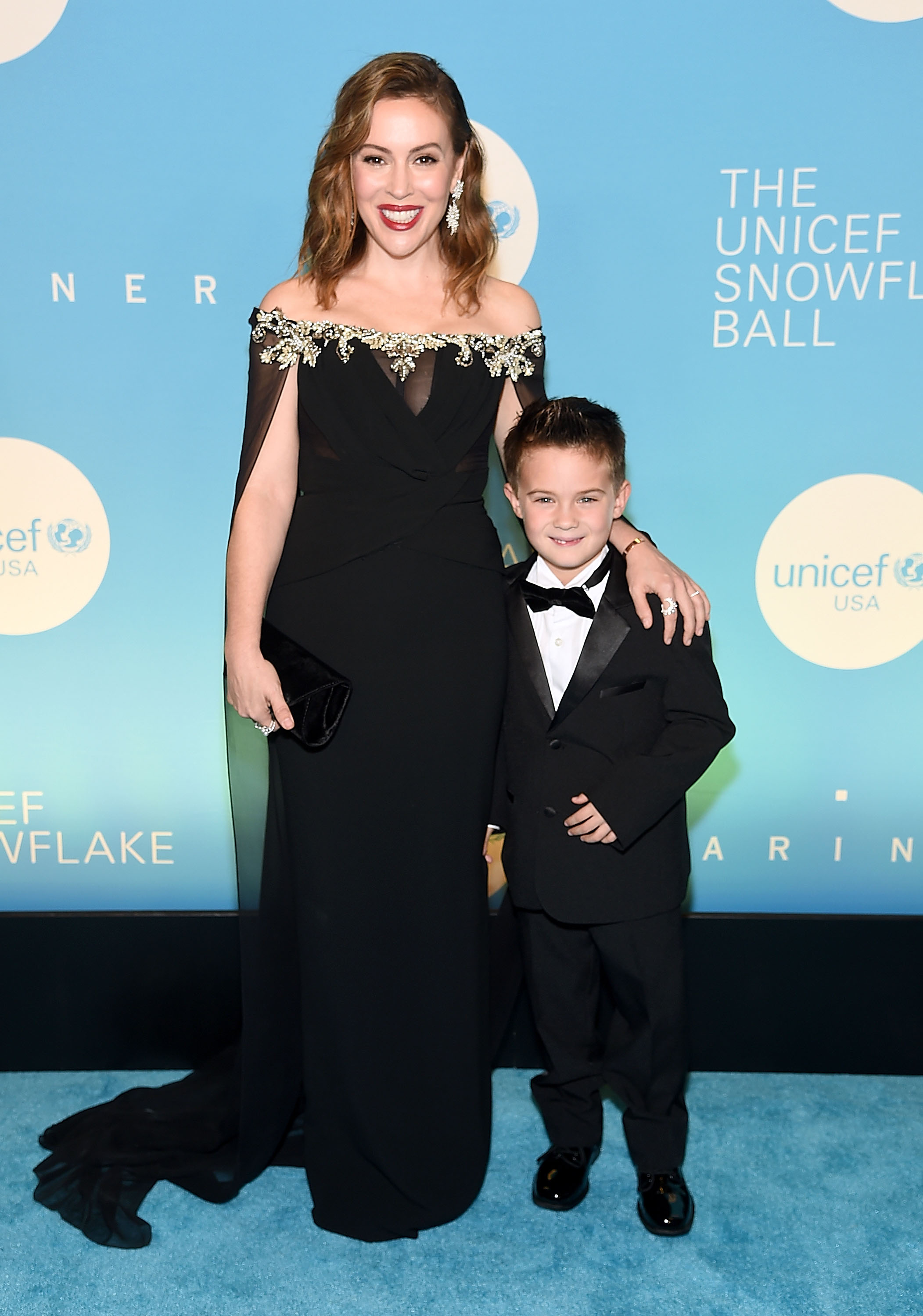 Alyssa Milano and Milo Bugliari at the 14th Annual UNICEF Snowflake Ball in New York City on November 27, 2018 | Source: Getty Images
