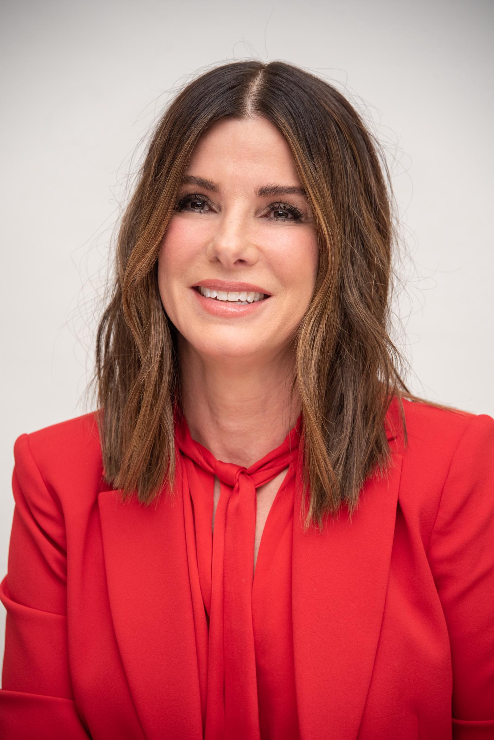 Sandra Bullock at the "Bird Box" press conference on November 12, 2018, at the Four Seasons Hotel in Beverly Hills, California. | Source: Getty Images