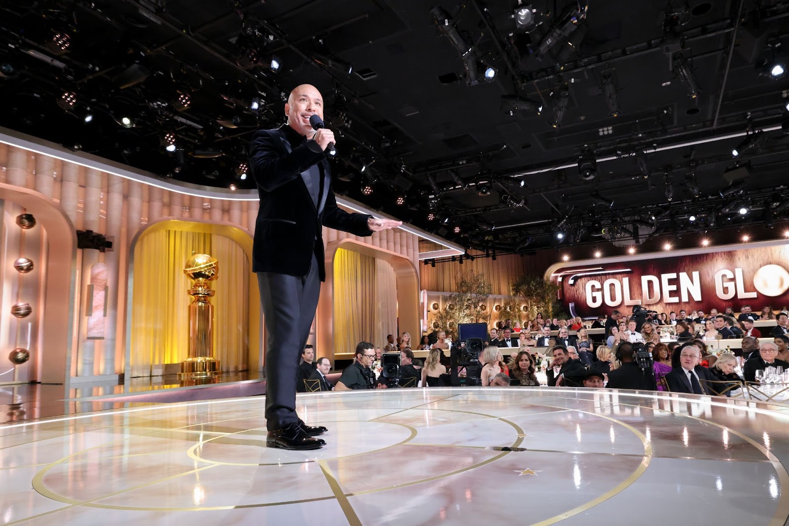 Jo Koy speaks onstage at the 81st Golden Globe Awards on January 7, 2024. | Source: Getty Images