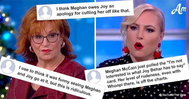 Viewers pounce on Meghan McCain after she rudely interrupts 'The View' cohost Joy Behar  