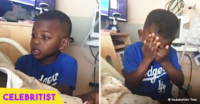 Boy, 4, asks for his pregnant mom to delay her labor and come home in viral video