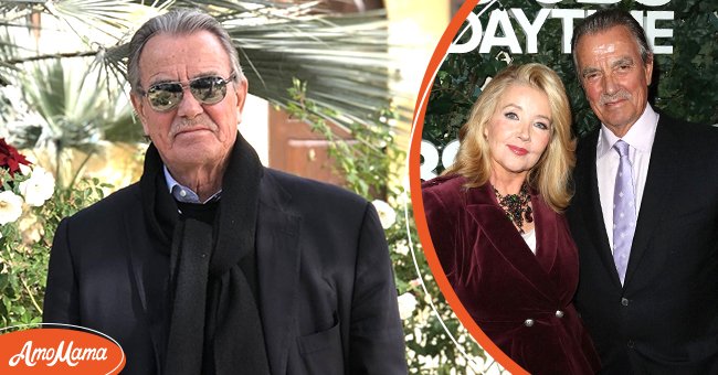 Eric Braeden standing in front of his home [left], Eric Braeden and Dale Russell Gudegast at the CBS Daytime #1 for 30 Years on October 10, 2016 [right] | Source: Getty Images, Twitter.com/EBraeden