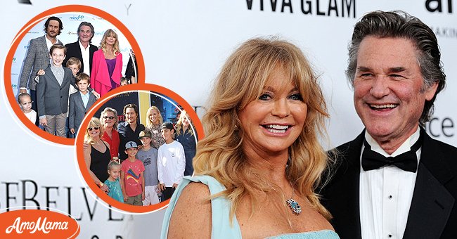 Goldie Hawn, Kurt Russell and their kids [left] Goldie Hawn and actor Kurt Russell at amfAR The Foundation for AIDS 4th Annual Inspiration Gala on December 12, 2013 | Photo: Getty Images