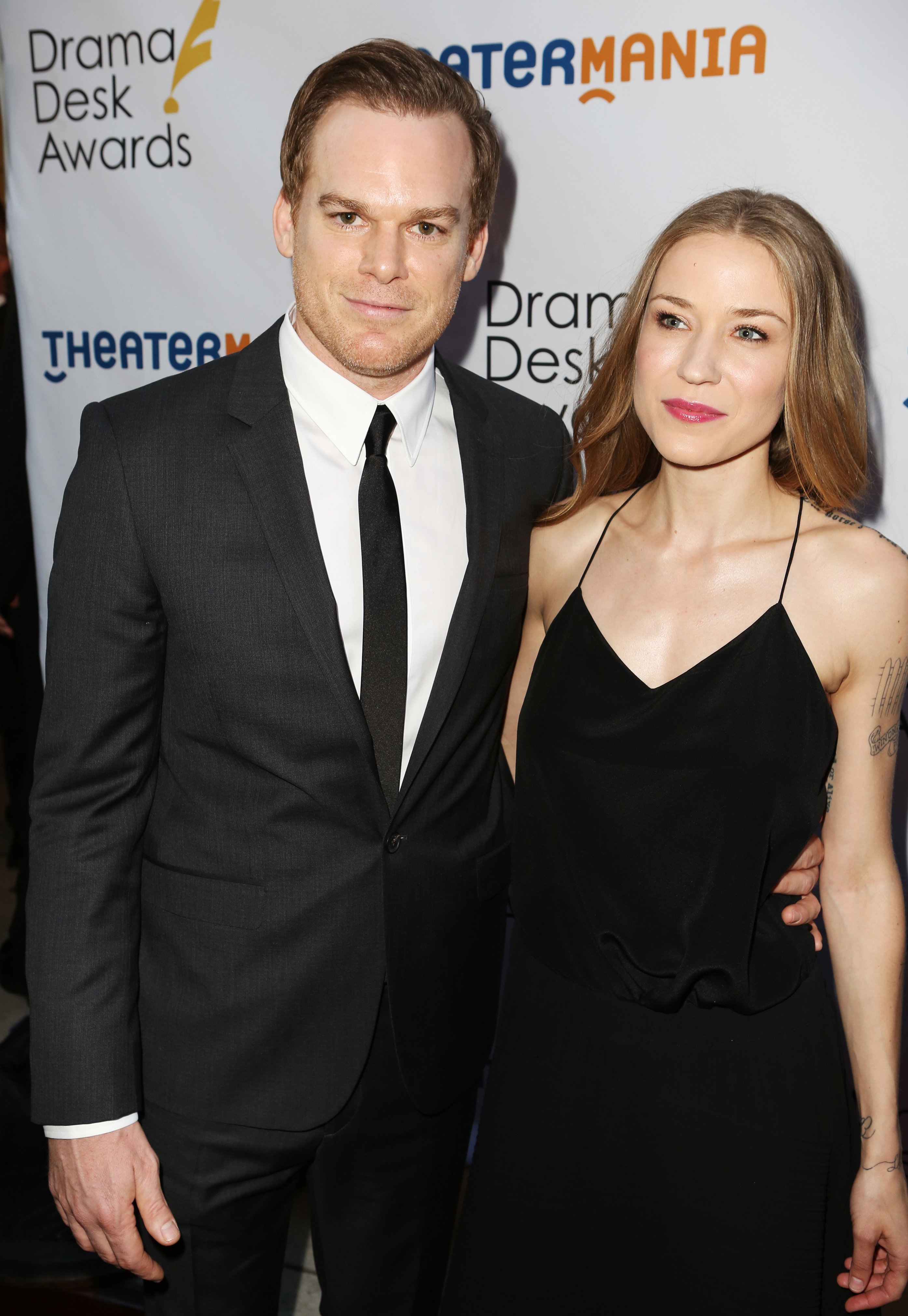 Michael C. Hall and Morgan MacGregor pose for photos at the 2014 Drama Desk Awards on June 1, 2014 in New York City | Source: Getty Images