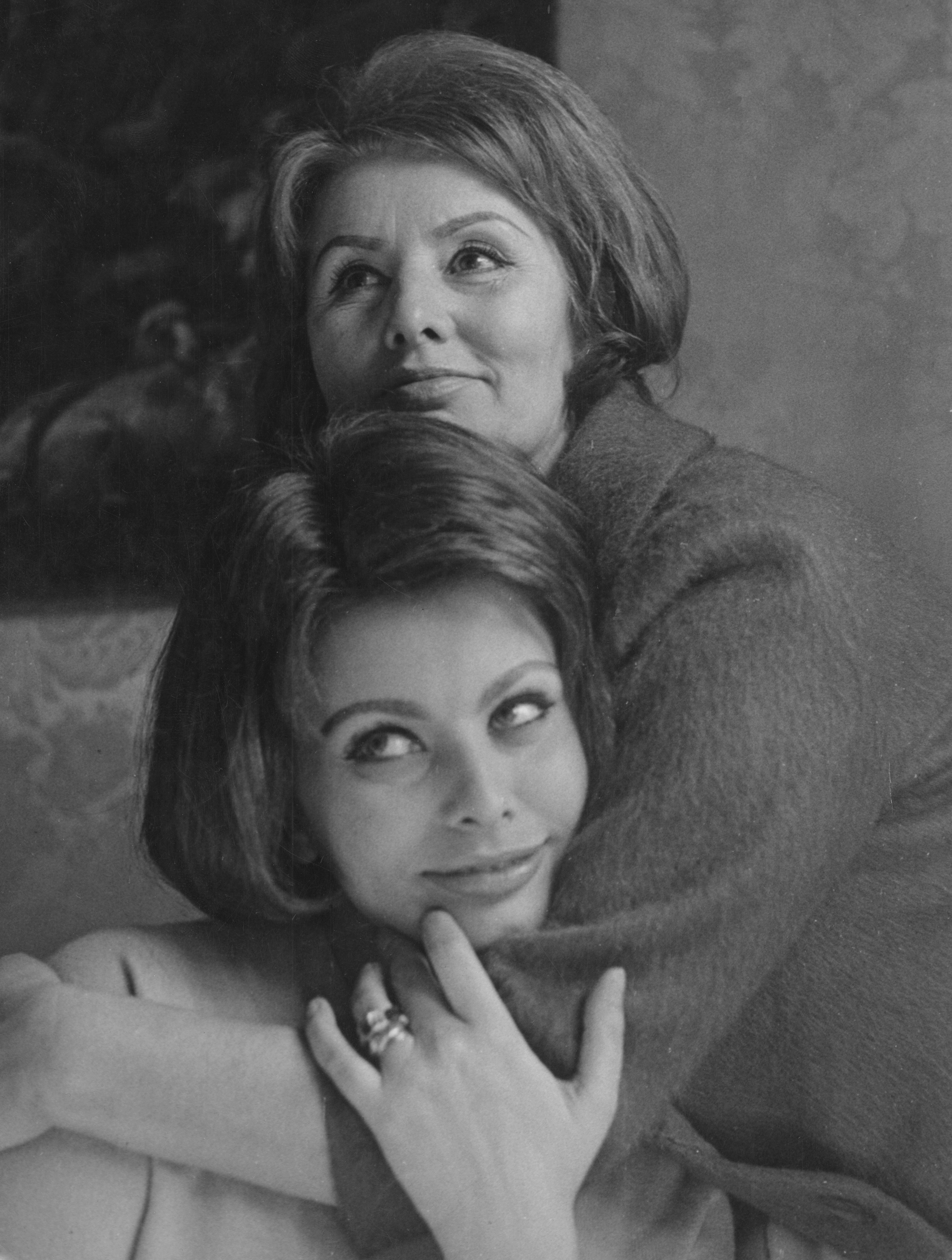 Italian actress Sophia Loren and her mom Romilda Villani in Rome, Italy, on 12th April 1962. | Source: Getty Images