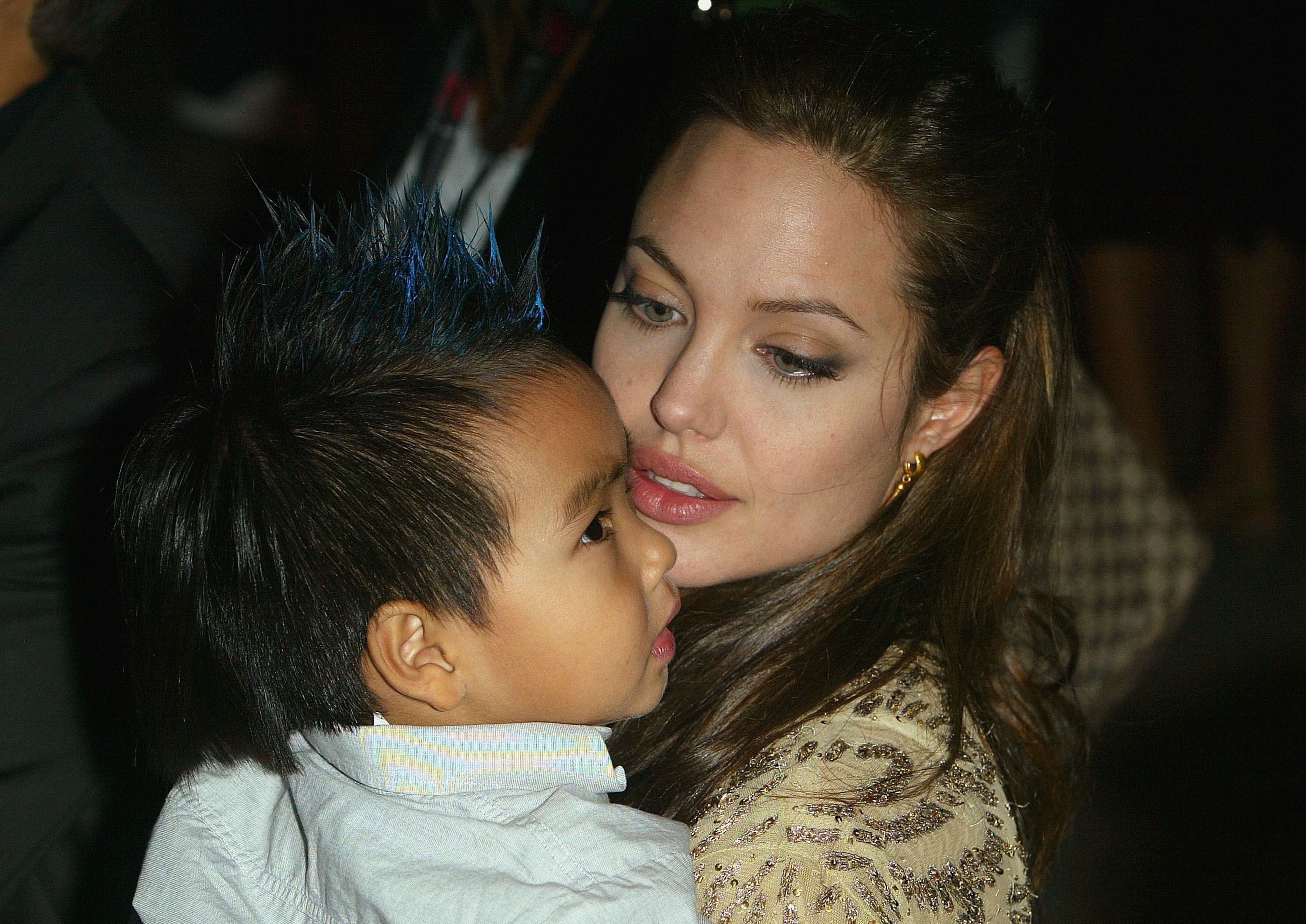 Angelina Jolie and Maddox Jolie Pitt on September 10, 2004 in Venice, Italy. | Source: Getty Images