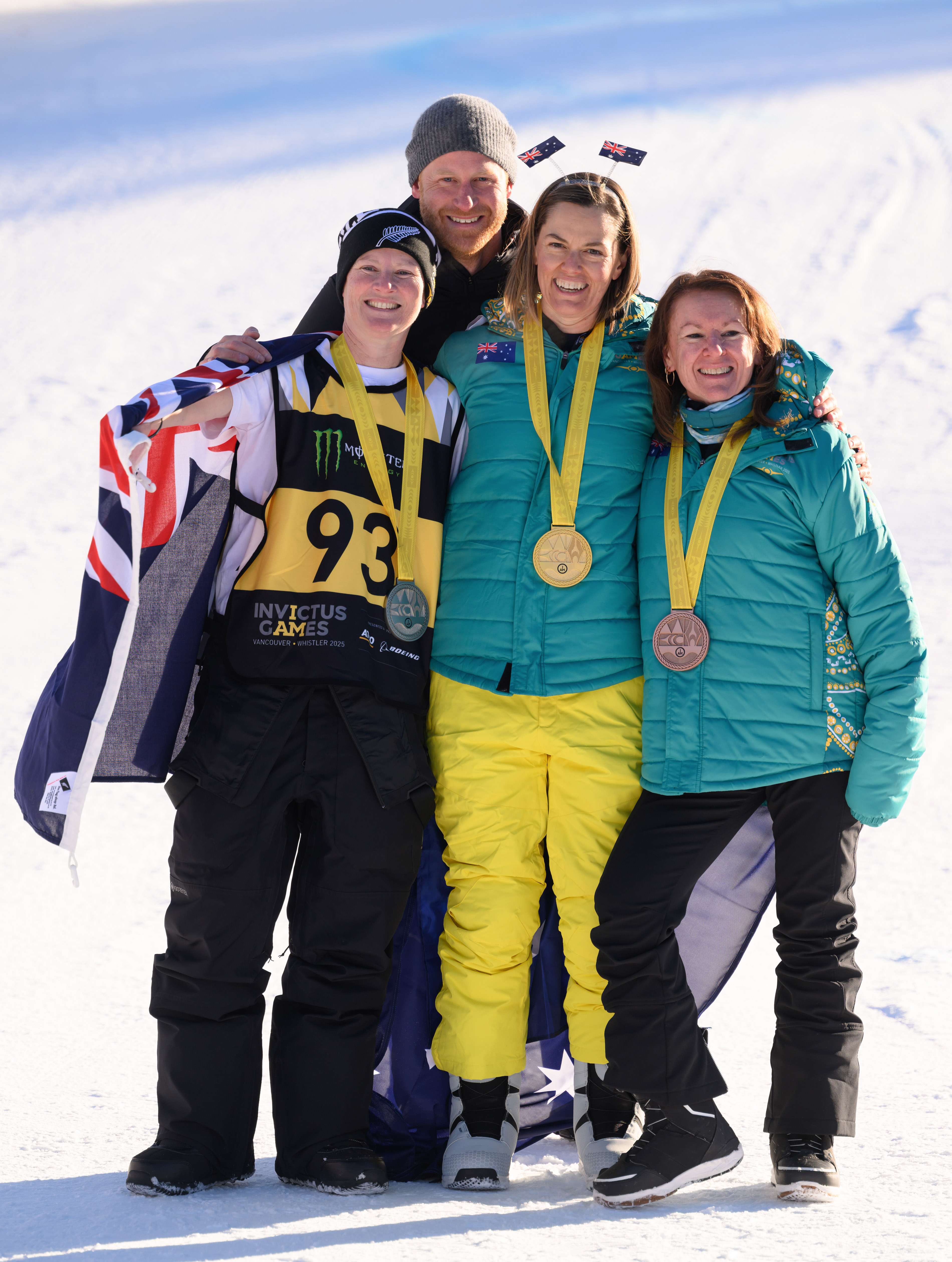 Prince Harry at the Women's Snowboard Finals during the 2025 Invictus Games on February 12, 2025, in Whistler, British Columbia, Canada. | Source: Getty Images