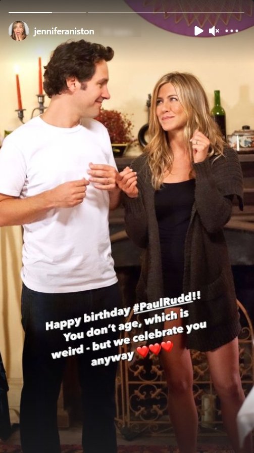 Screenshot of Jennifer Aniston's Instastory from April 6, 2021. | Source: instagram.com/jenniferaniston/