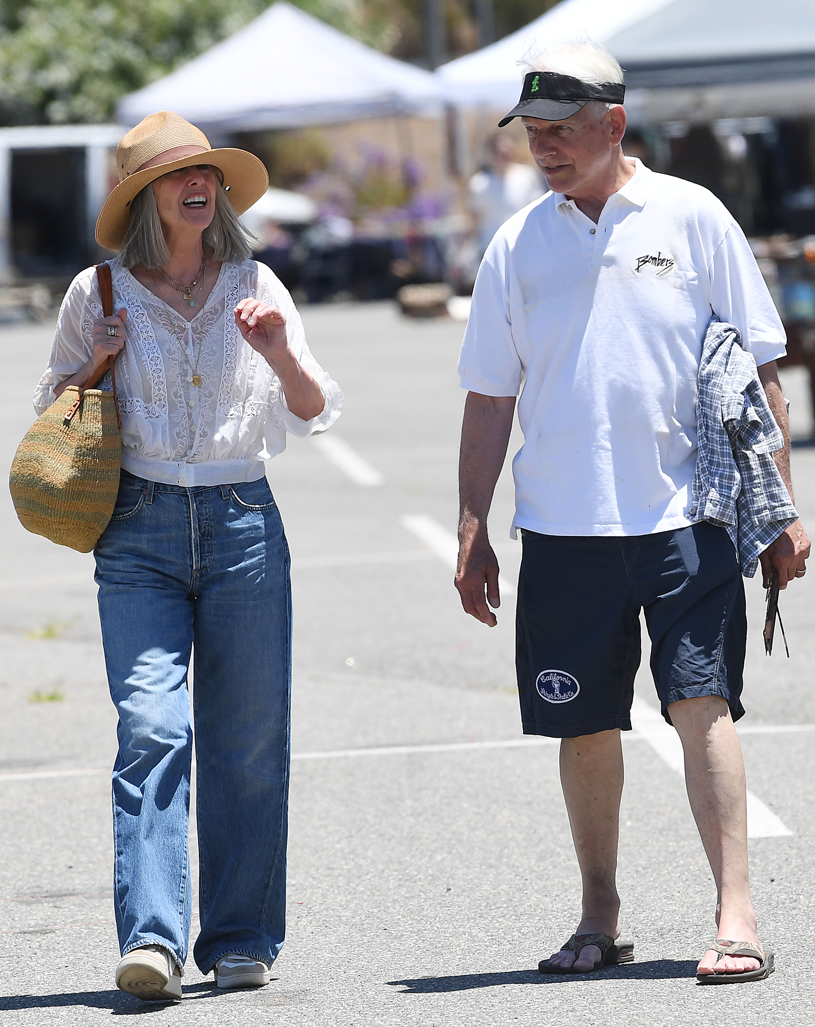 But their more recent outings have stunned netizens, who could not recognize Mark Harmon. During this outing, he and Pam Dawber were seen at a flea market on June 30, 2024, in Santa Monica, California. | Source: Getty Images