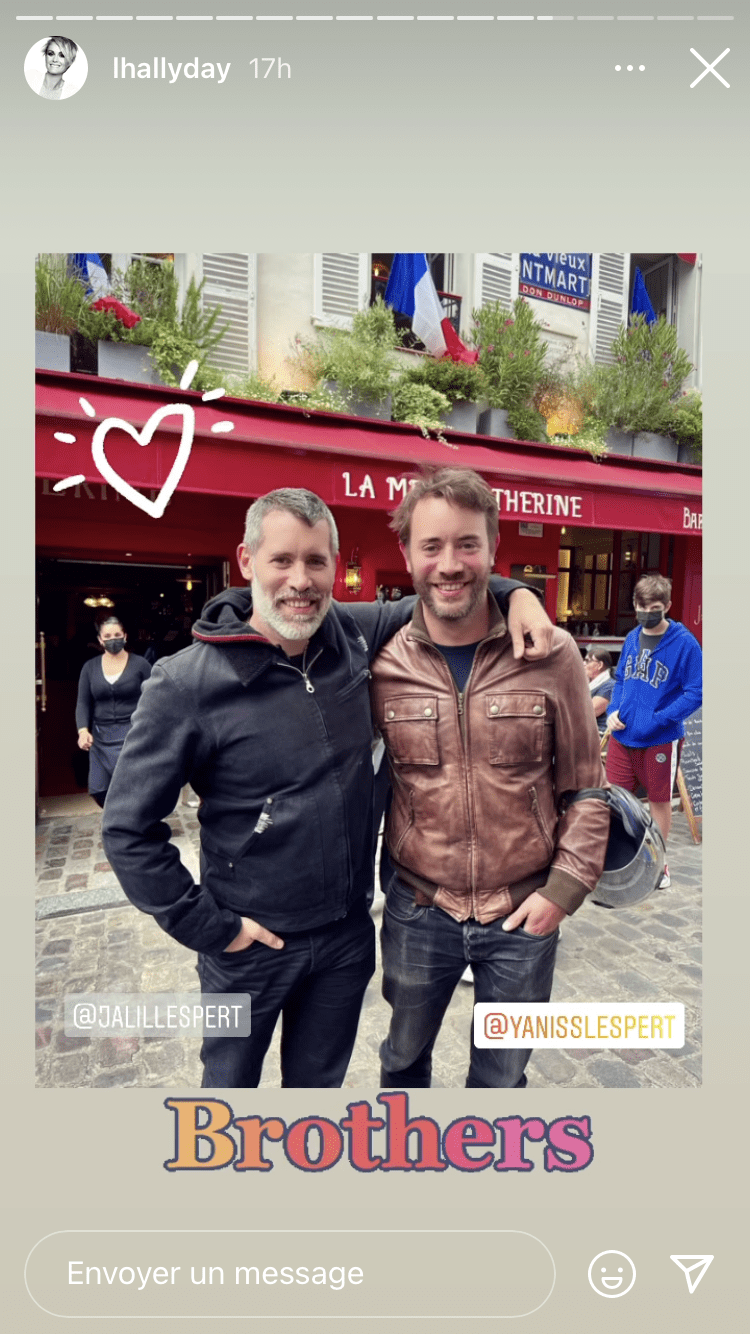 Jalil Lespert et son frère. | Photo : Story Instagram / lhallyday