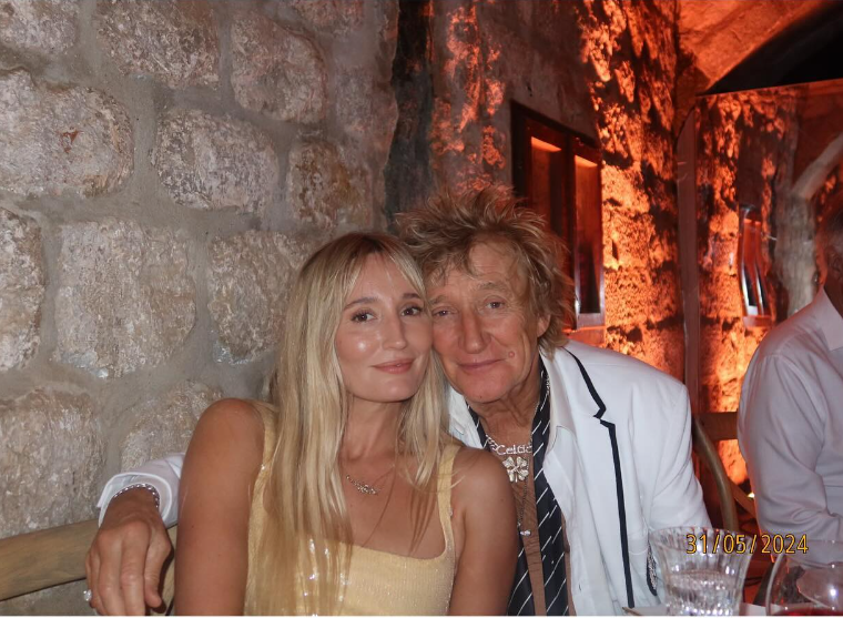 Ruby and Rod Stewart during Liam and Nicole's wedding celebration as seen in an Instagram post dated June 2, 2024 | Source: Instagram/rubystewart