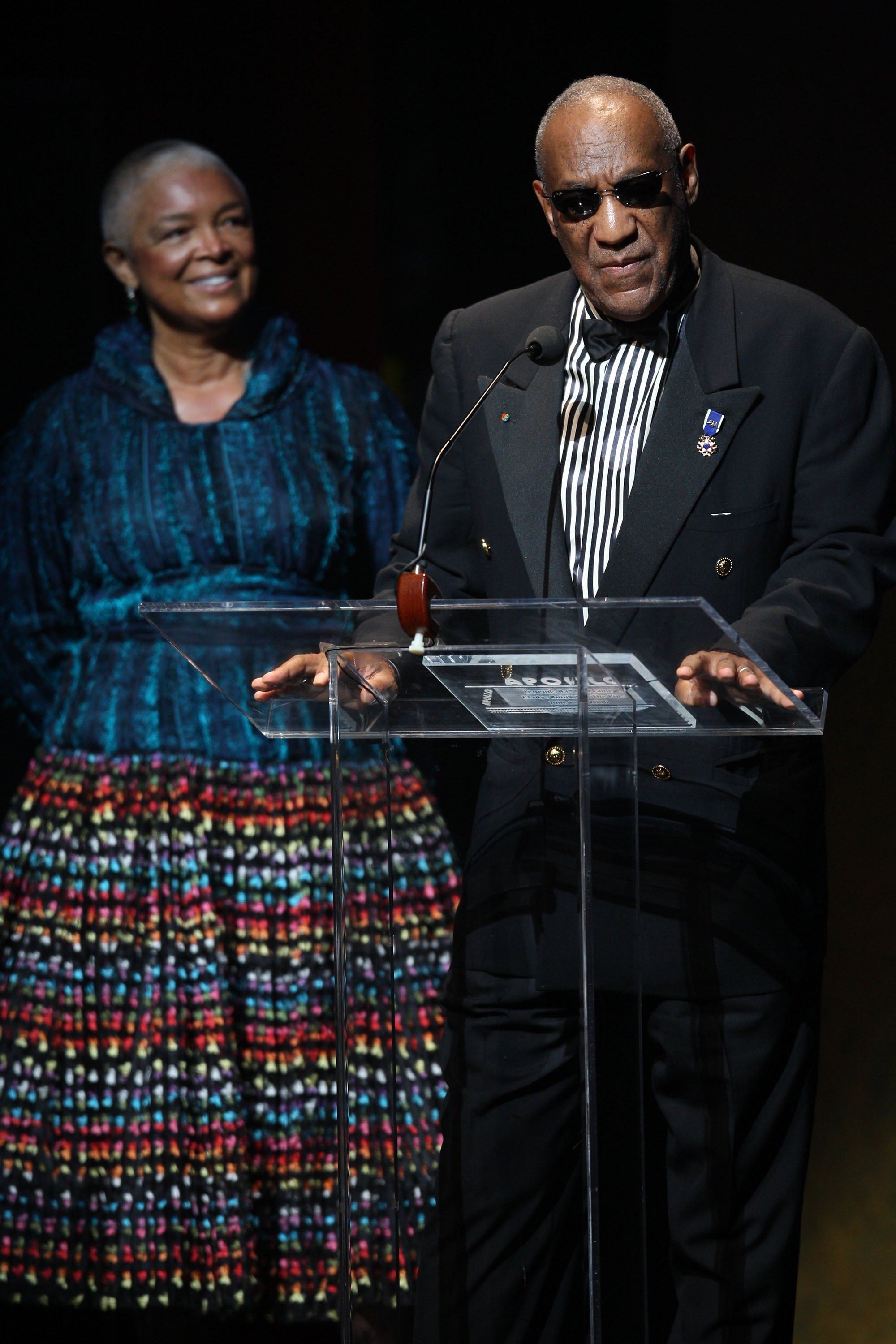 Bill Cosby and his wife Camille Cosby speak onstage at the Apollo Theater 75th Anniversary Gala at The Apollo Theater on June 8, 2009, in New York City. | Source: Getty Images.