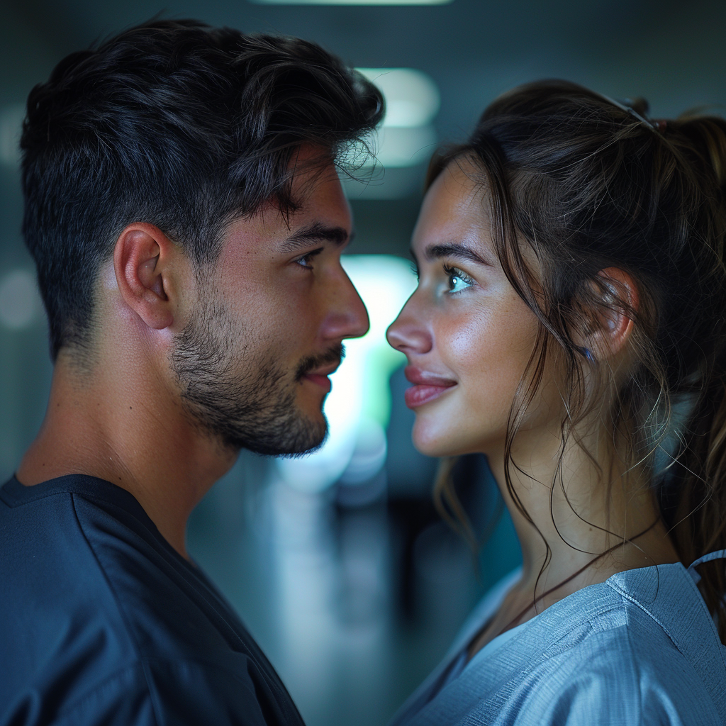 A nervous couple in the hospital | Source: Midjourney