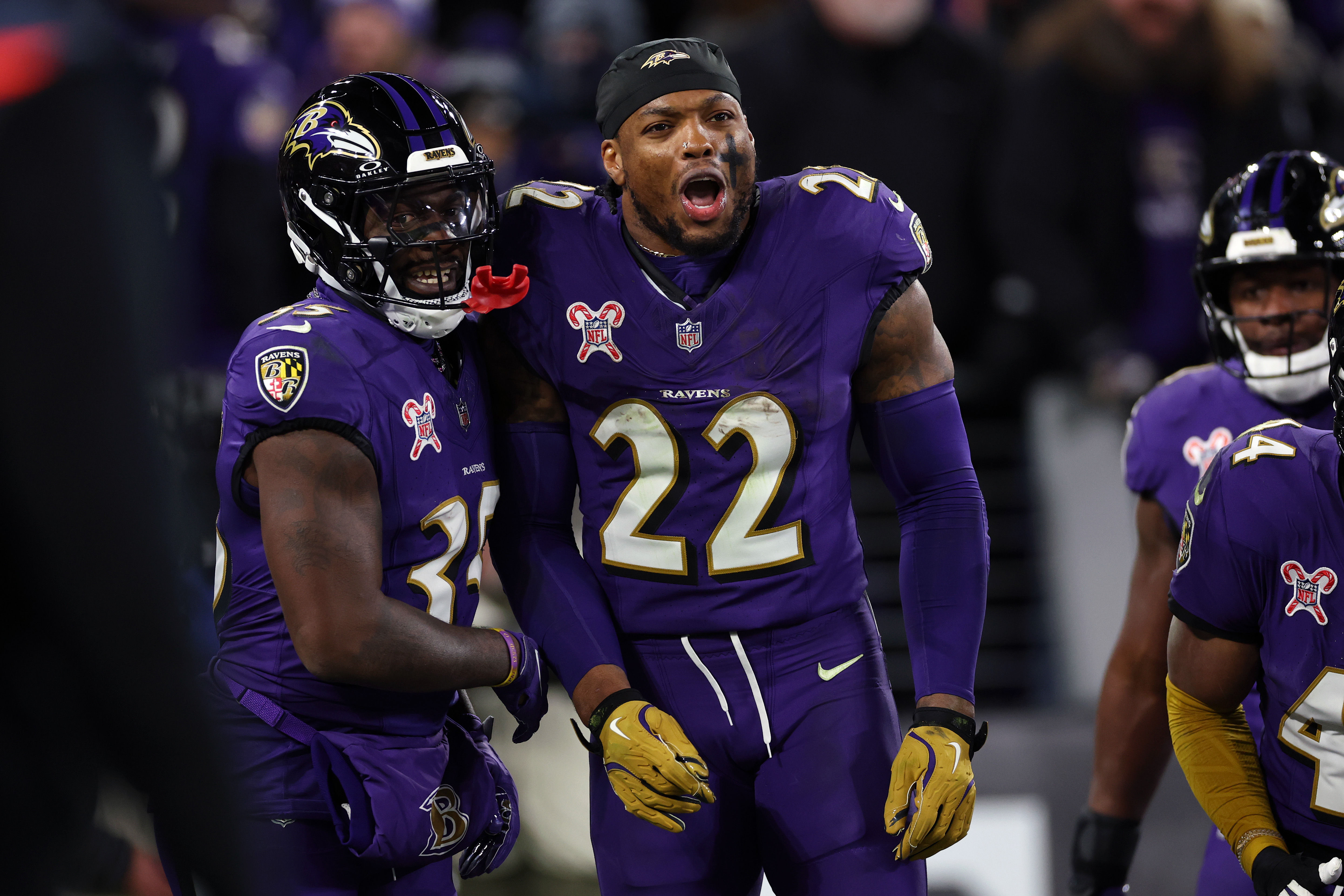 Derrick Henry of the Baltimore Ravens reacts during the third quarter against the Pittsburgh Steelers at M&T Bank Stadium in Baltimore, Maryland, on December 21, 2024 | Source: Getty Images