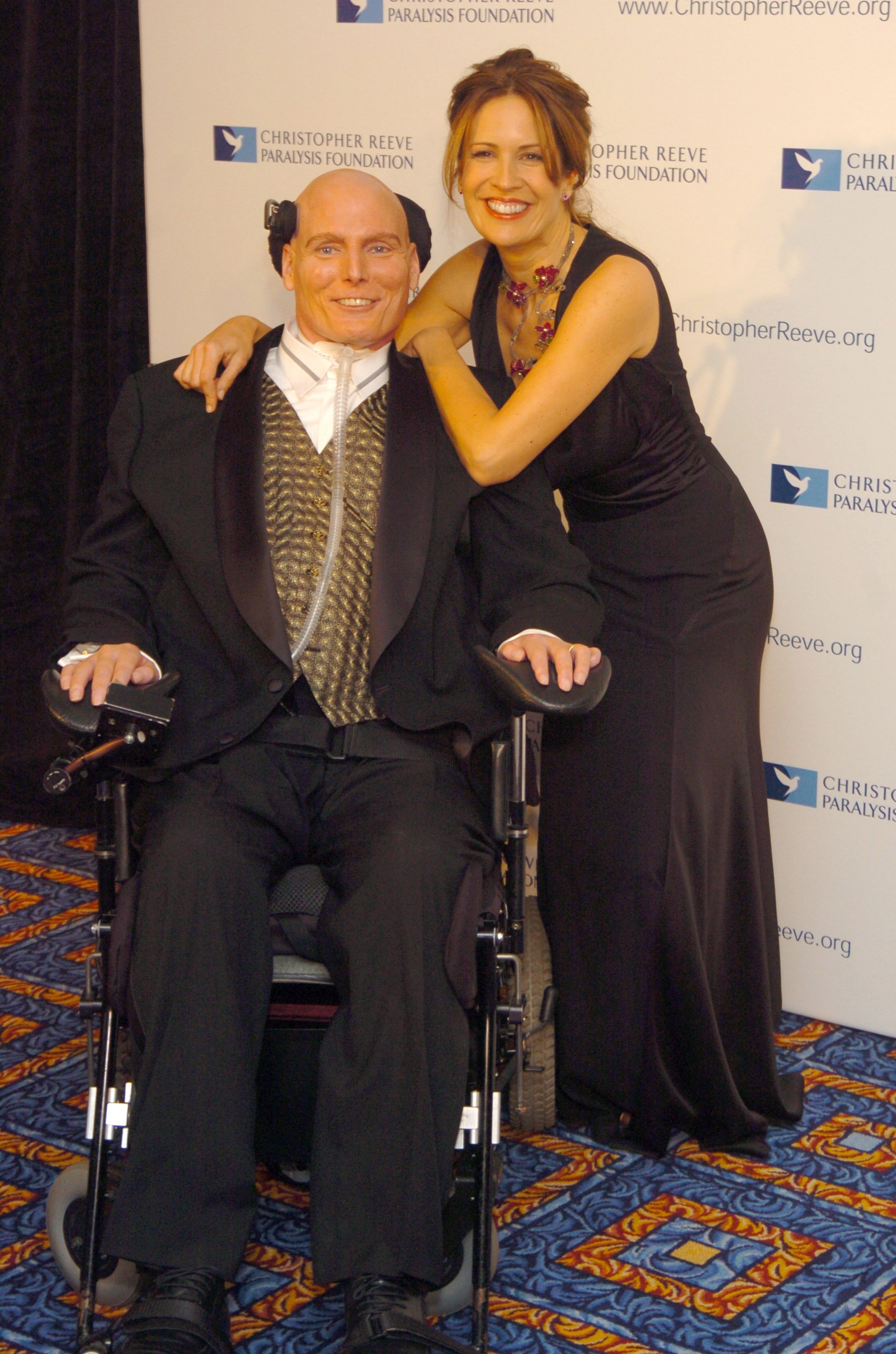 Christopher Reeve and Dana Reeve in New York 2003. | Source: Getty images 