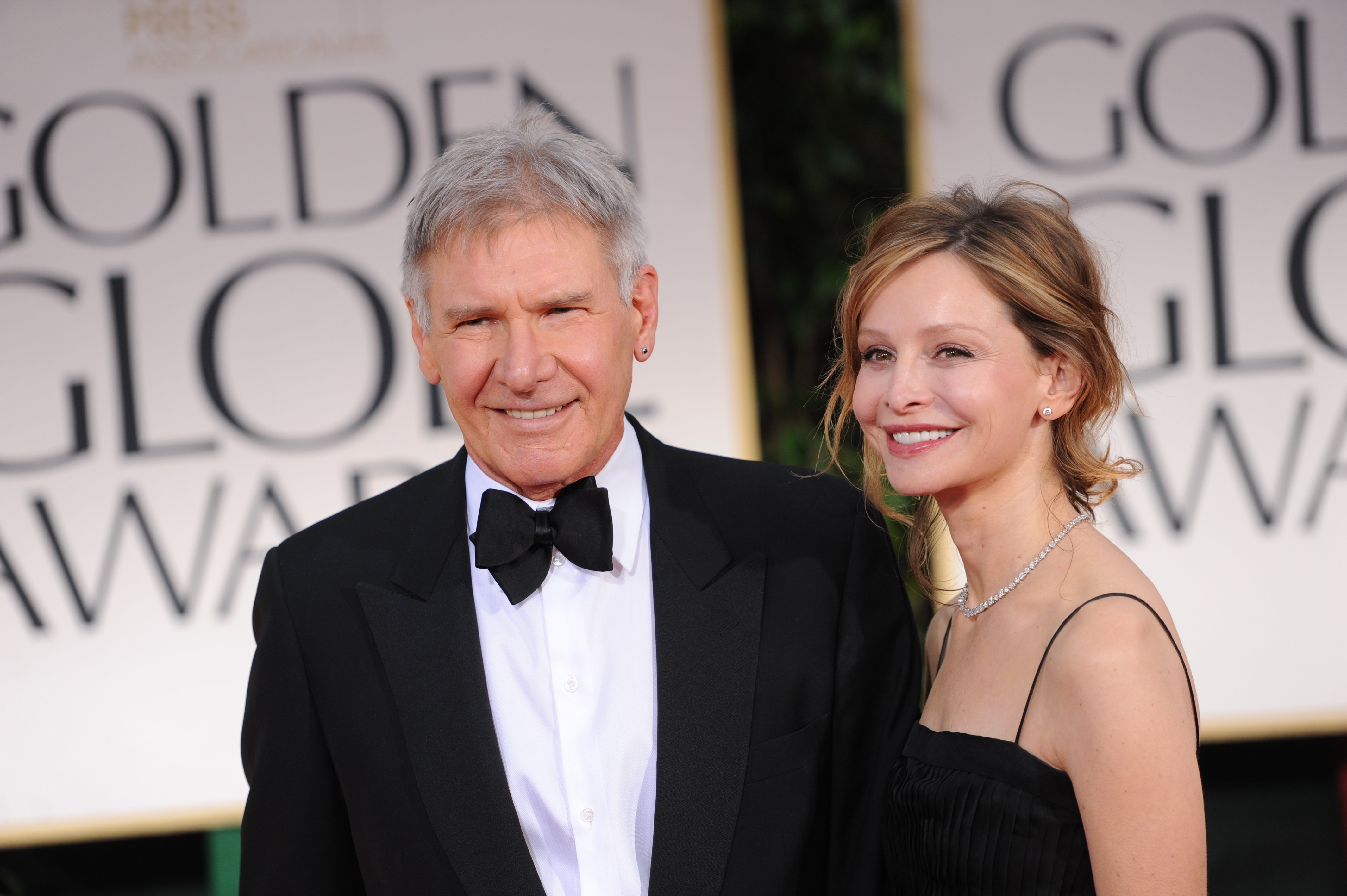 Harrison Ford and Calista Flockhart at the 69th annual Golden Globe Awards on January 15, 2012 | Source: Getty Images