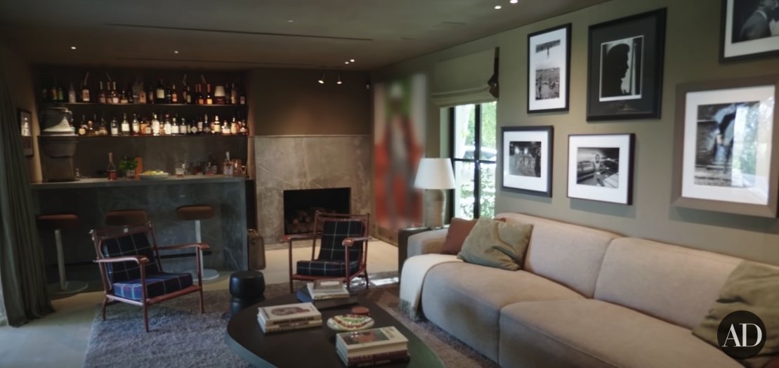 A view of the living room in Adam Levine and Behati Prinsloo's family home | Photo: YouTube/Architectural Digest