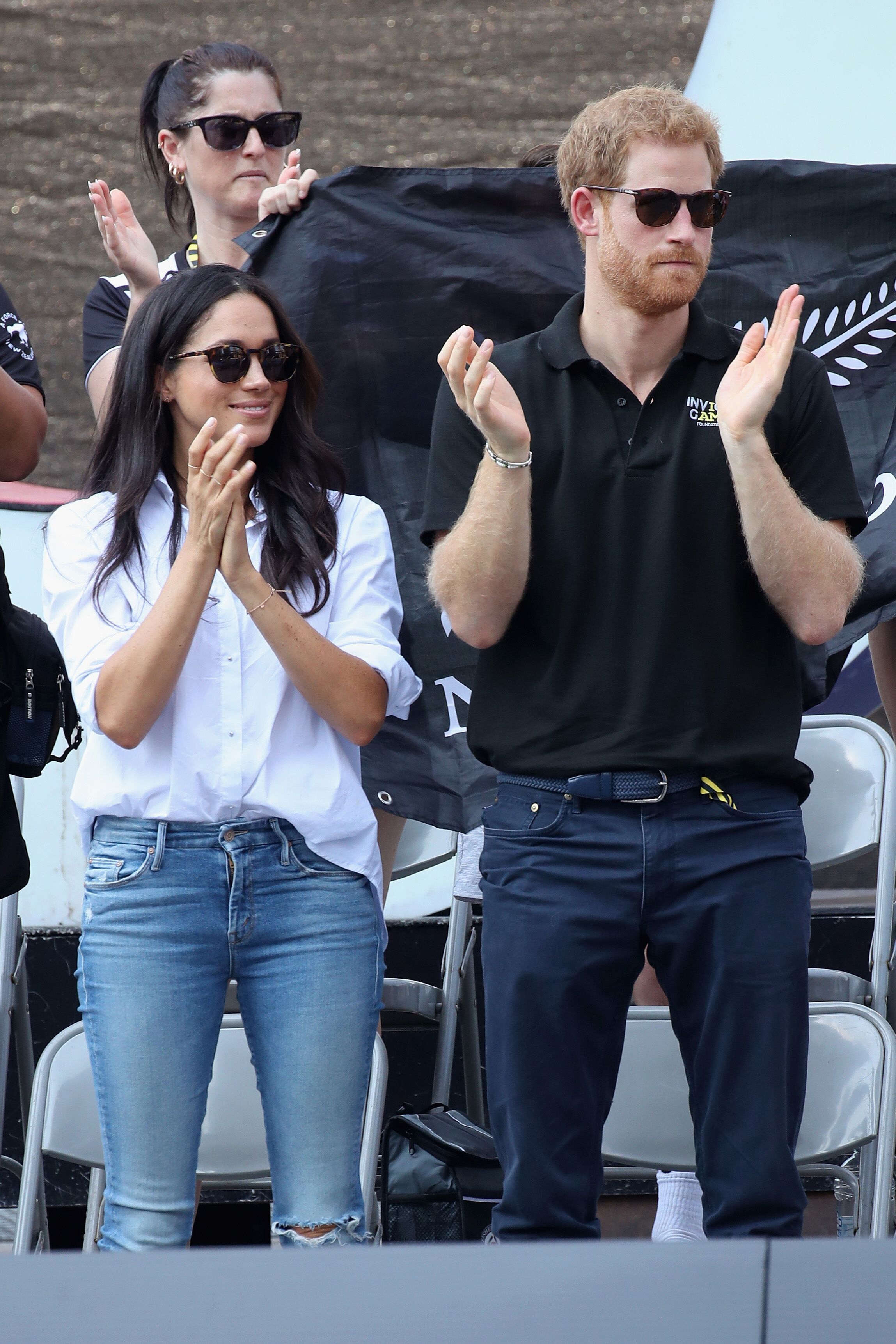 Duchess Meghan and Prince Harry at a Wheelchair Tennis match during the Invictus Games on September 25, 2017, in Toronto, Canada | Photo: Getty Images 