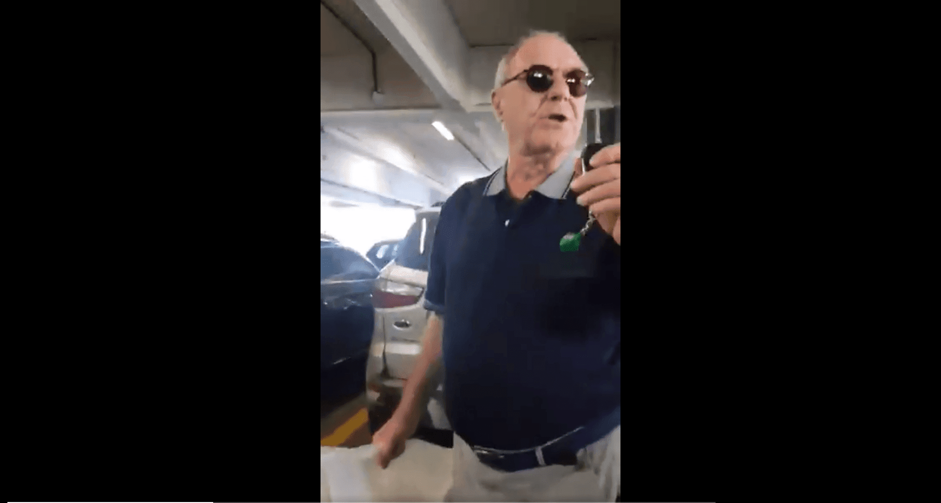 El hombre que insultó al conductor. Fuente: Twitter/diegobranca El hombre que insultó al conductor. Fuente: Twitter/diegobranca