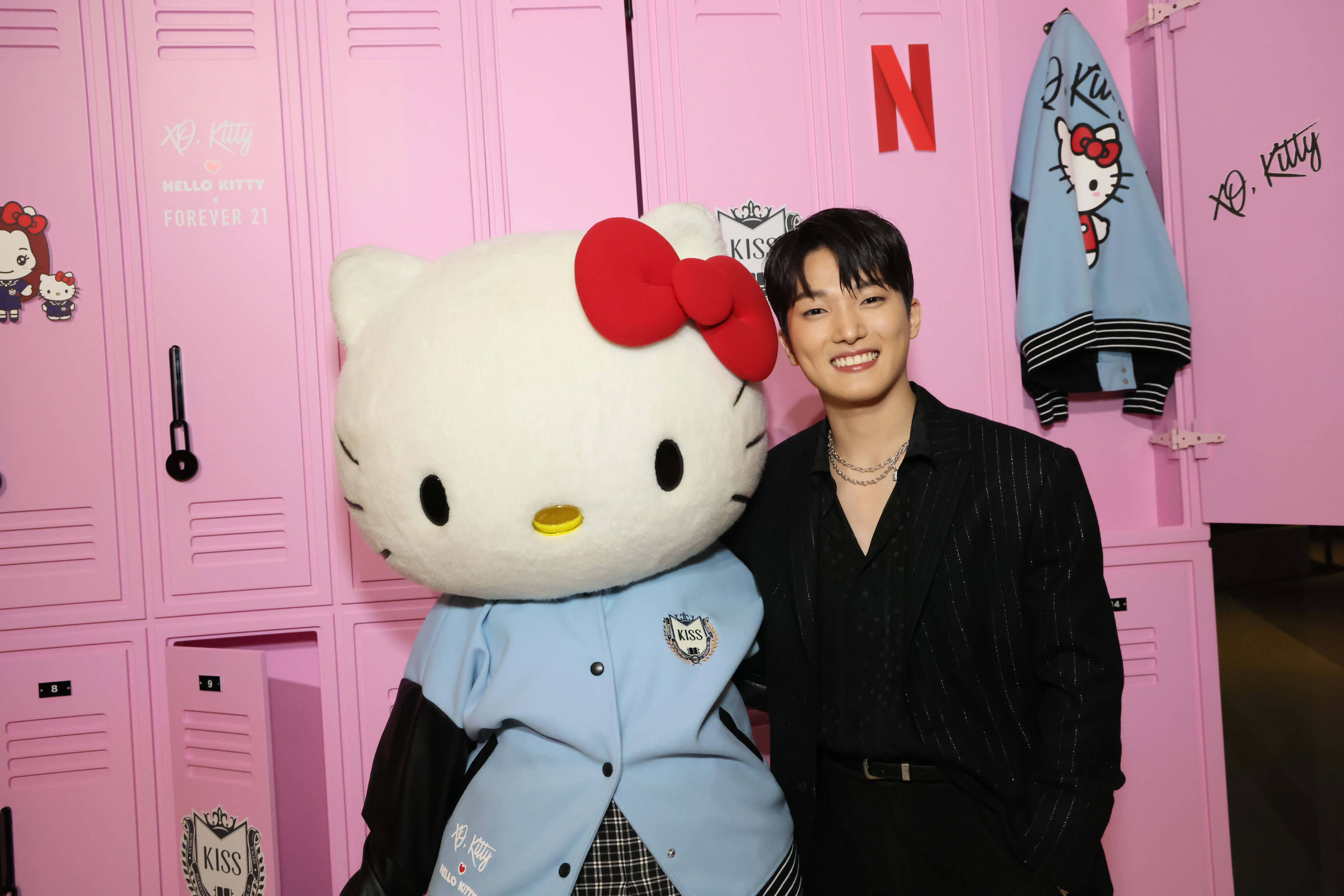 Hello Kitty and Minyeong Choi attend Netflix's "XO, Kitty" Los Angeles Premiere at Netflix Tudum Theater, on May 11, 2023, in Los Angeles, California. | Source: Getty Images