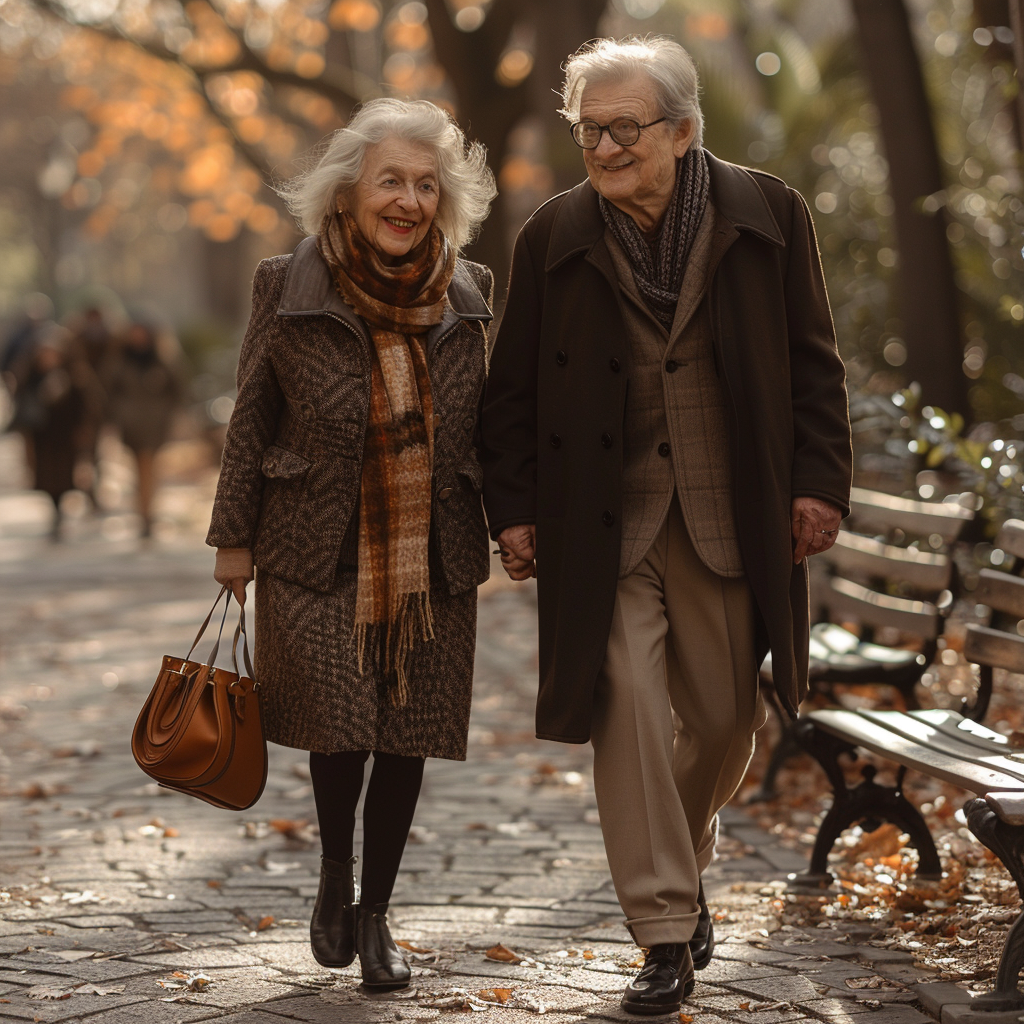 Susan and Jack walk together | Source: Midjourney