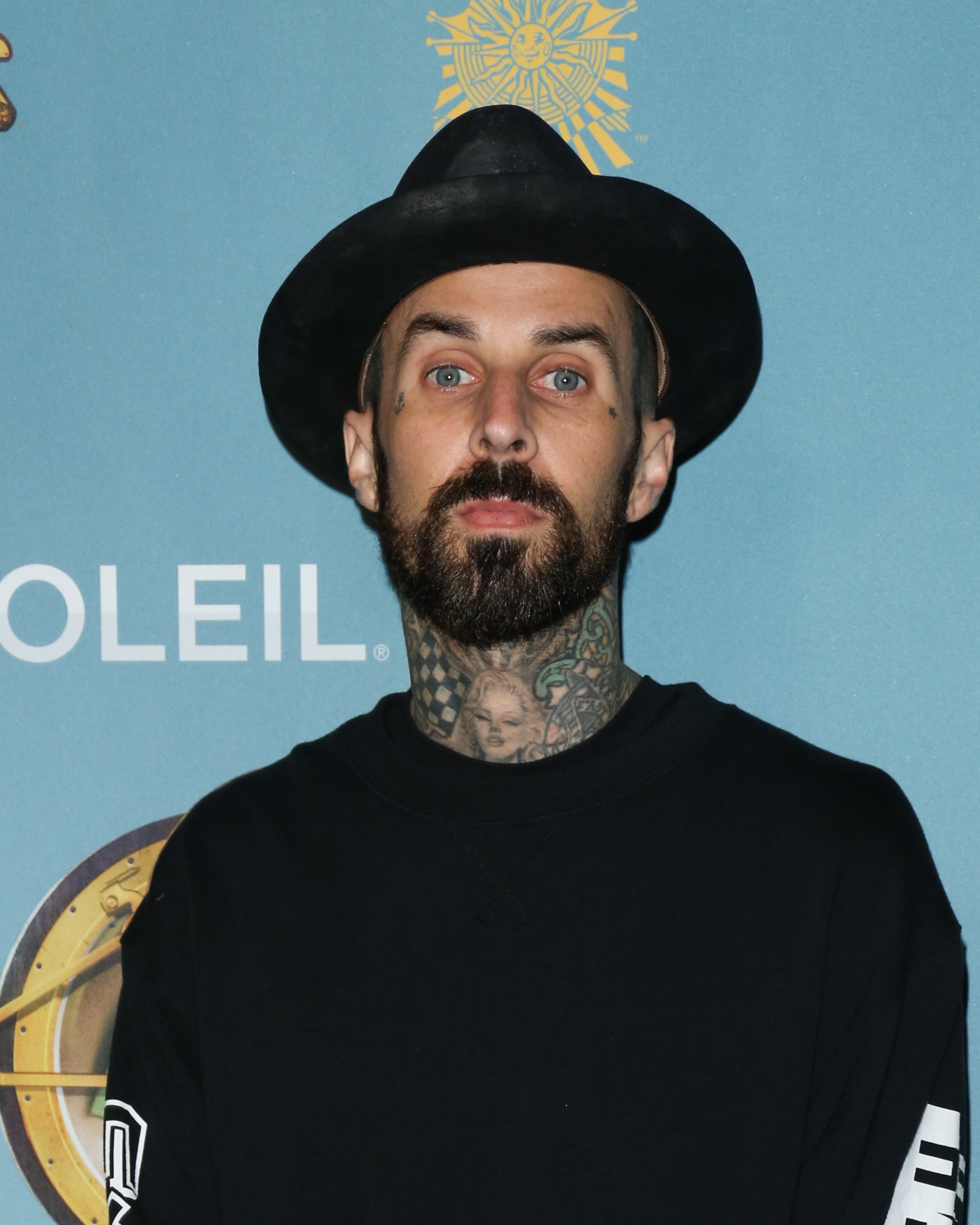 Travis Barker attends the opening night of Cirque Du Soleil's "Kurios - Cabinet Of Curiosities" at Dodger Stadium in Los Angeles in 2015. | Source: Getty Images