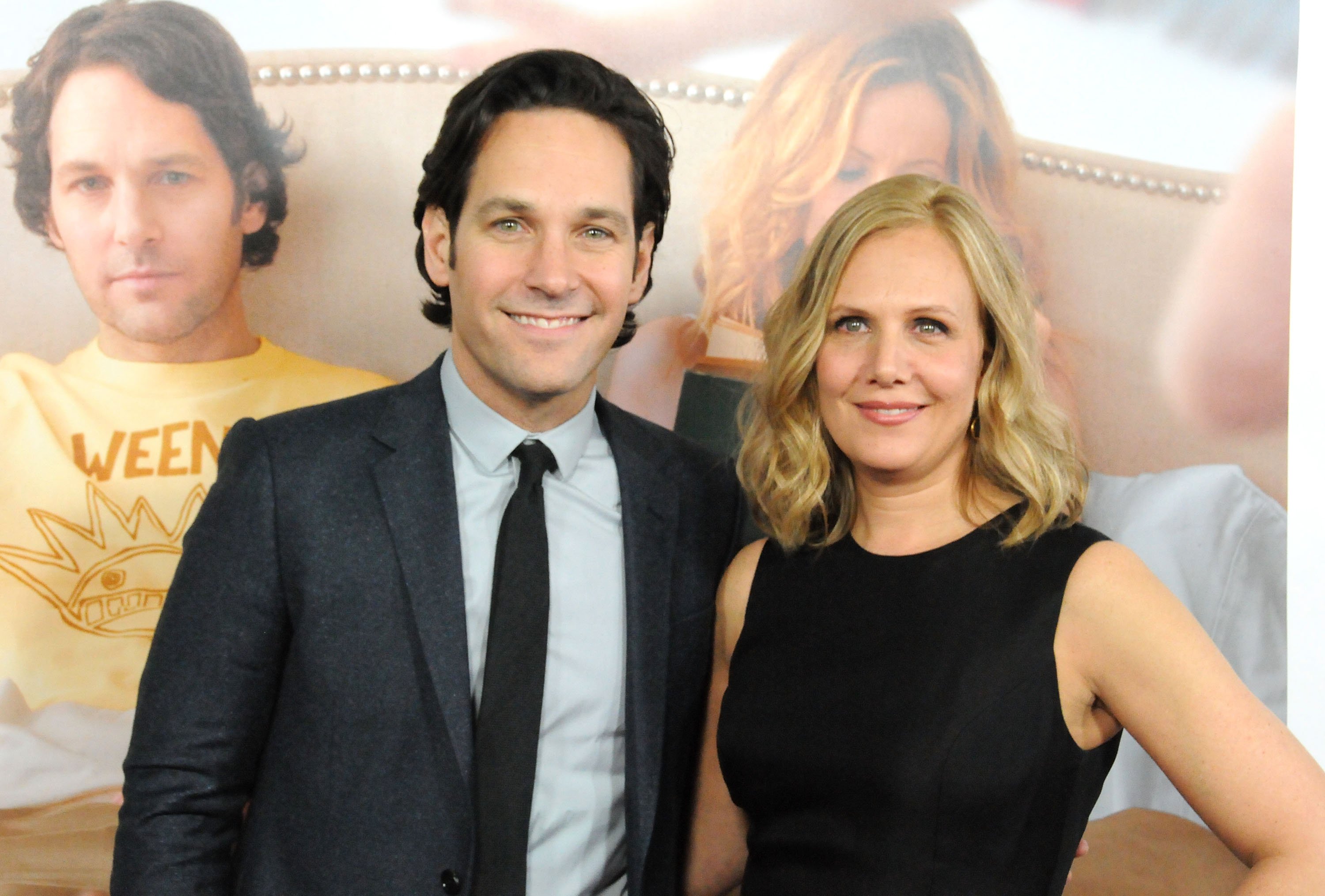 Paul Rudd and wife Julie Yaeger at Grauman's Chinese Theatre on December 12, 2012, in Hollywood, California. | Source: Getty Images