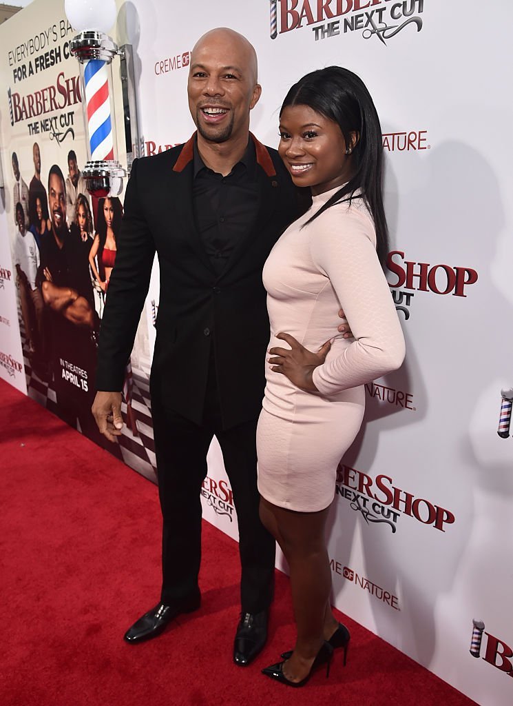 Common and his daughter Omoye Assata Lynn attending the premiere of New Line Cinema's "Barbershop: The Next Cut" at the TCL Chinese Theatre on  April 6, 2016 in Hollywood. | Source: Getty Images