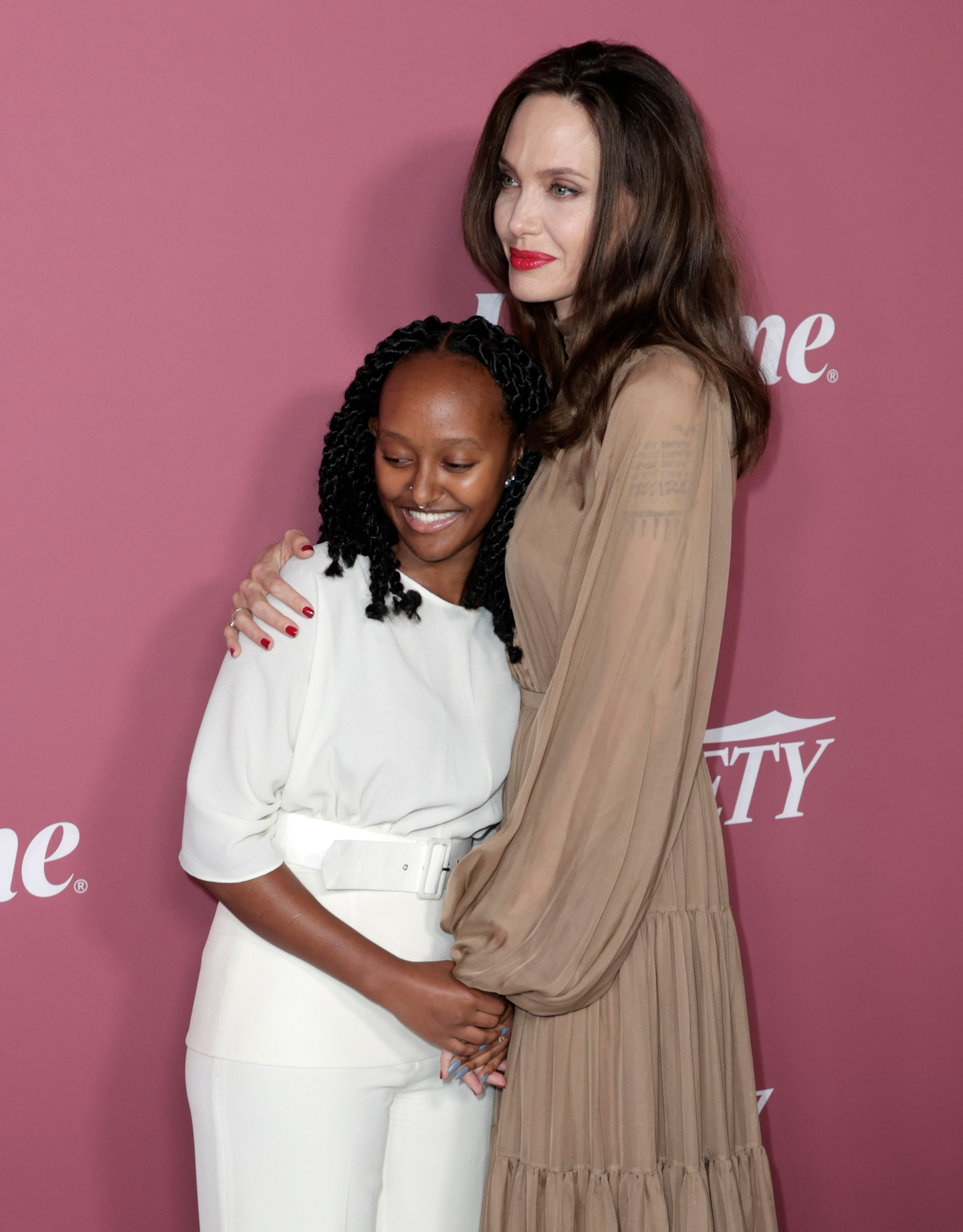 Zahara Marley and Angelina Jolie attend Variety's Power Of Women at Wallis Annenberg Center for the Performing Arts in Beverly Hills, California, on September 30, 2021 | Source: Getty Images