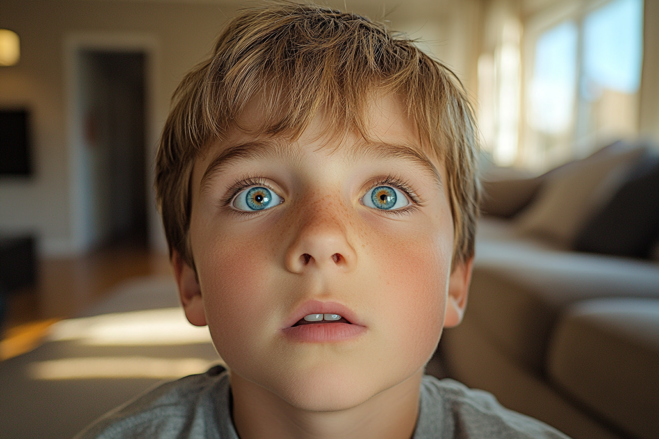 A boy looking straight ahead | Source: Midjourney