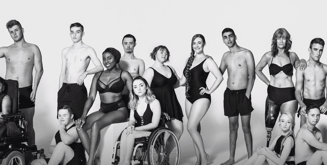 Zebedee Management's models at a body confidence building shoot in 2018. | Photo: YouTube/Zebedee Management