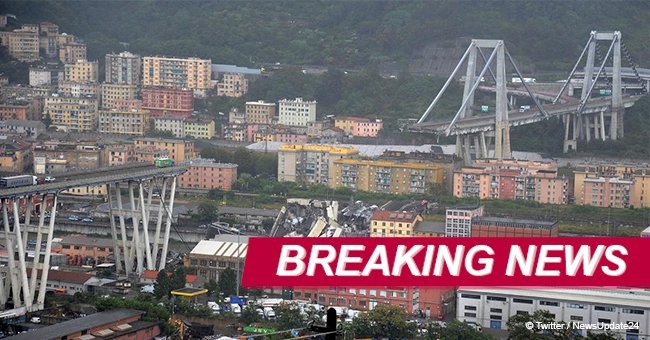 Dozens feared dead after highway bridge suddenly collapses in Genoa