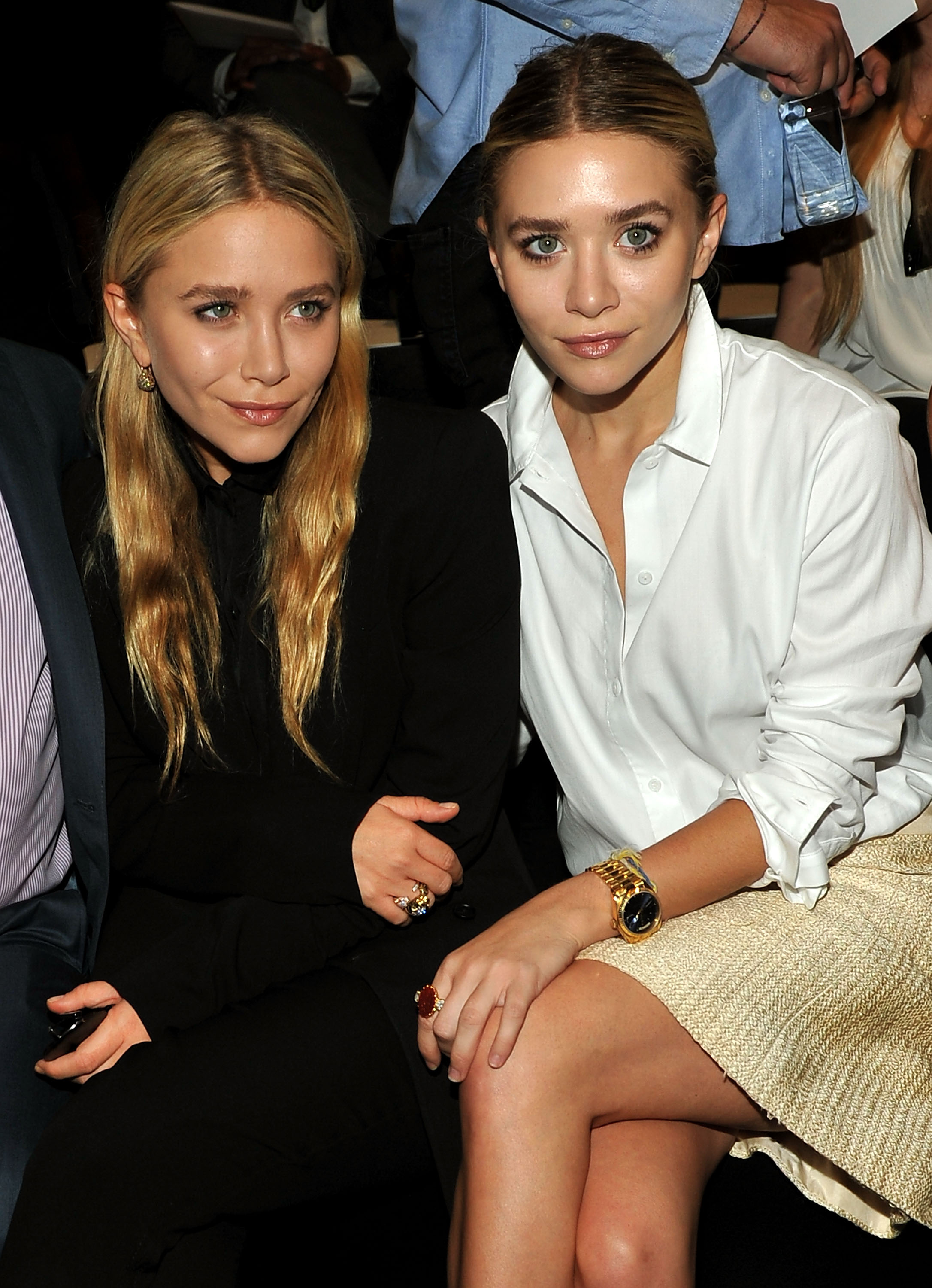 Mary-Kate and Ashley Olsen at the J.Mendel Spring Fashion Show on September 14, 2011, in New York City | Source: Getty Images