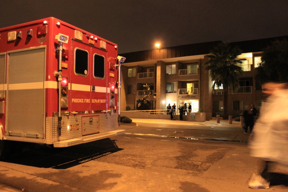 Phoenix Fire Department trucks and other vehicles respond to a scene on January 30, 2011 | Photo: Shutterstock