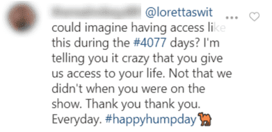 A fan's comment on Loretta Swit's post on Instagram | Photo: Instagram/lorettaswit
