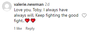 A fan's comment dated October 20, 2023 | Source: Instagram.com/tobykeith/