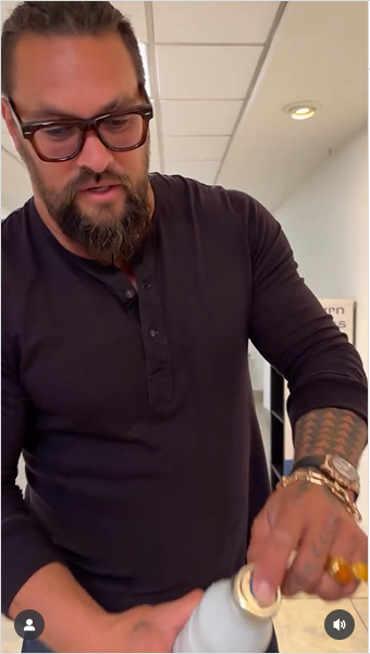 Jason Momoa before shaving his signature beard, from a post dated July 30, 2025 | Source: Instagram/prideofgypsies