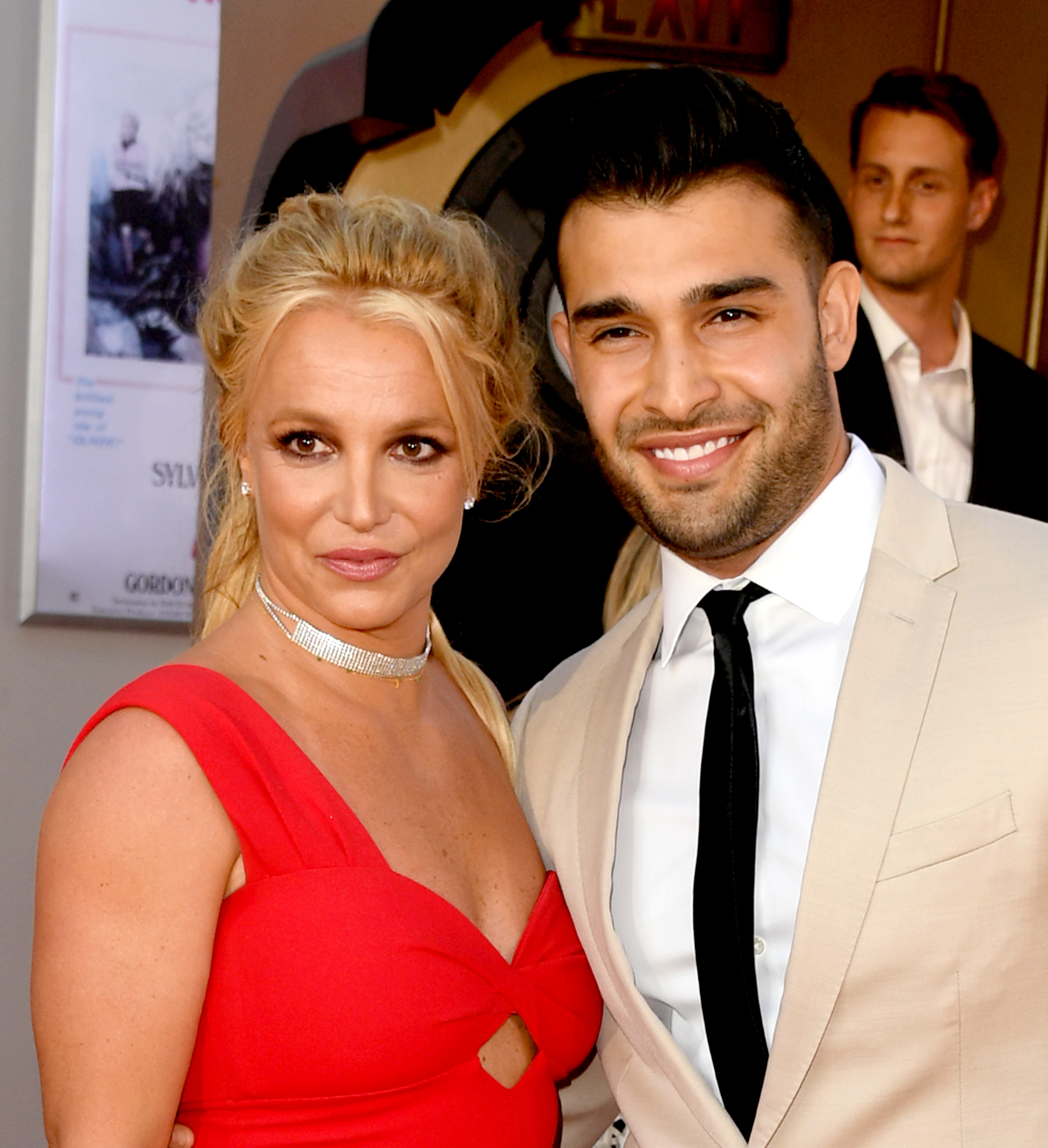 Britney Spears and Sam Asghari at the premiere of Sony Pictures' "One Upon A Time...In Hollywood" at the Chinese Theatre on July 22, 2019 in Hollywood, California | Source: Getty Images